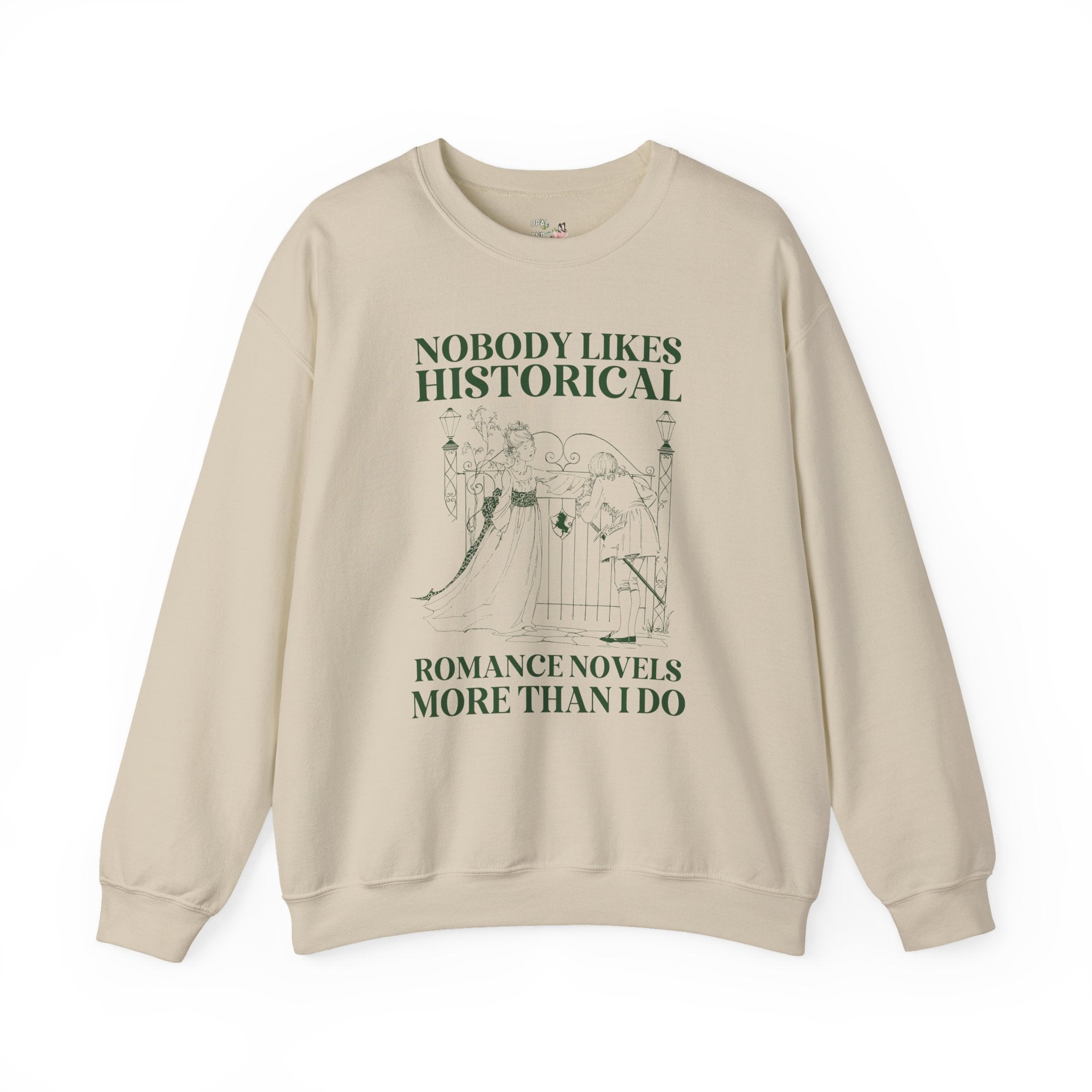 Historical Romance Reader Sweatshirt for Bookworm Who Loves Regency Romance Novels, Boho Book Lover Gift Idea, Romance Writer or Librarian - Opal and June