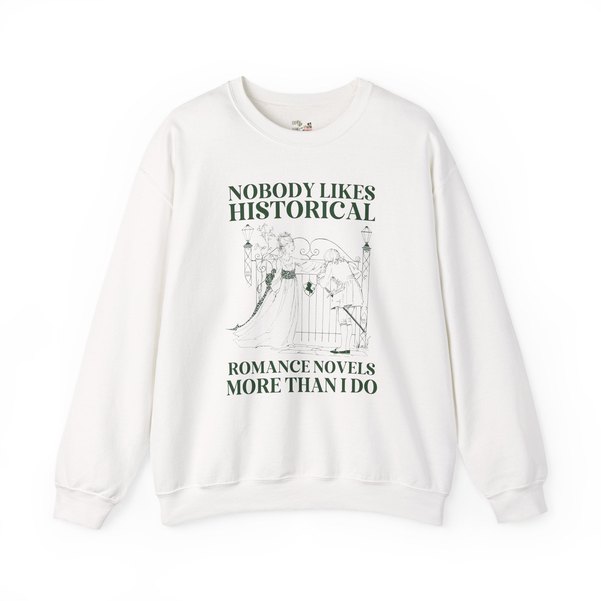 Historical Romance Reader Sweatshirt for Bookworm Who Loves Regency Romance Novels, Boho Book Lover Gift Idea, Romance Writer or Librarian - Opal and June