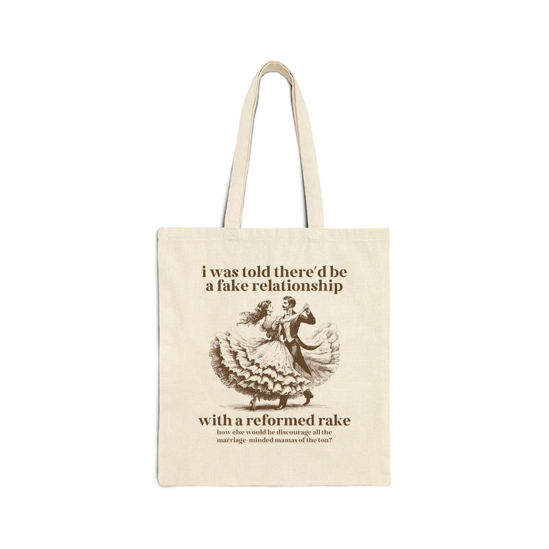 Historical Romance Reader Tote Bag for Book Lover: Funny Romance Tropes Tote Bag - Opal and June