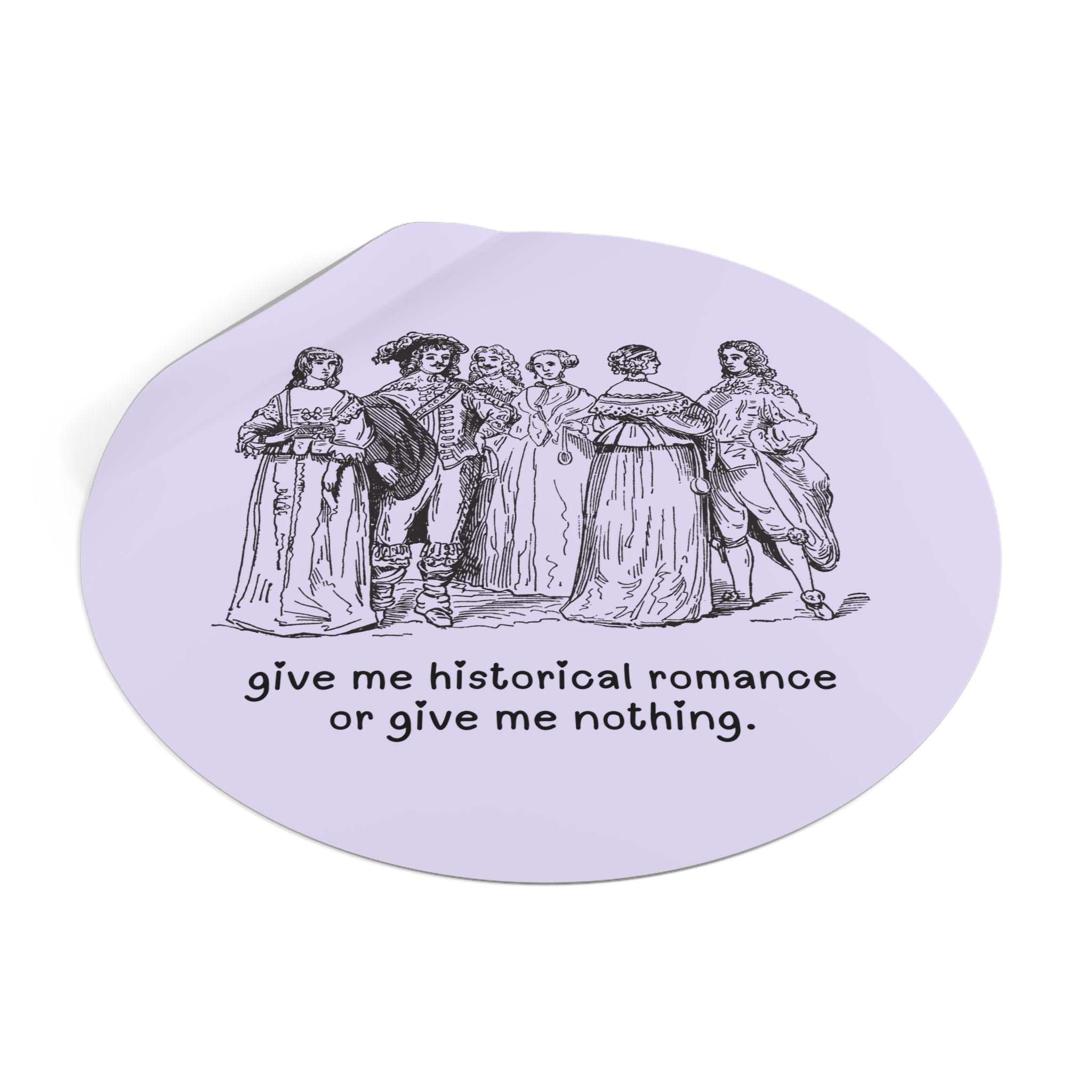 Historical Romance Sticker for Romance Reader Who Loves Regency Romance or Historical Fiction, Funny Book Lover or Bookworm Gift for Her - Opal and June