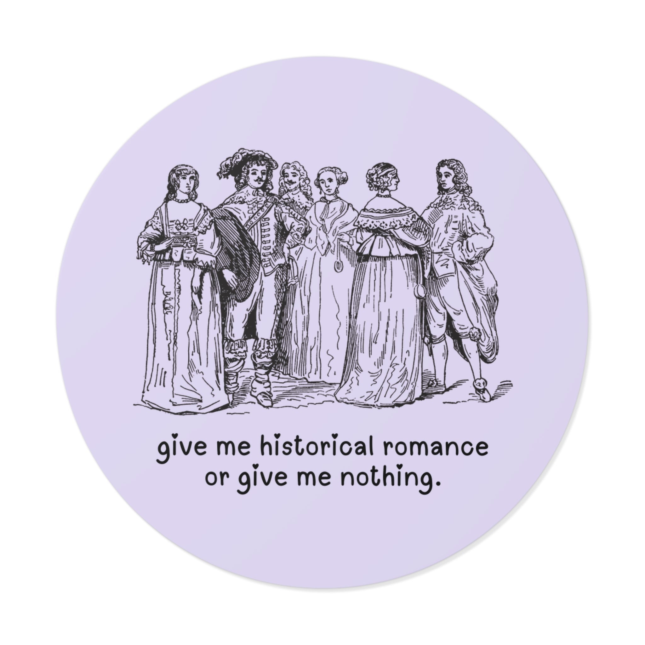 Historical Romance Sticker for Romance Reader Who Loves Regency Romance or Historical Fiction, Funny Book Lover or Bookworm Gift for Her - Opal and June