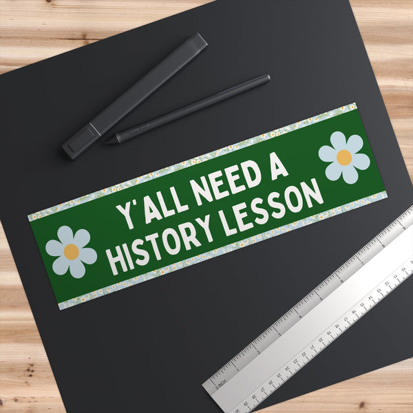 History Teacher Sticker with Flowers – Opal and June