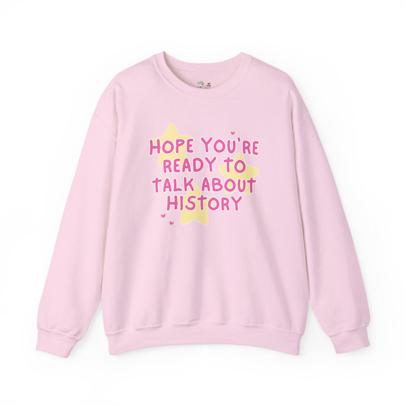 History Teacher Sweatshirt with Stars: Cute Historian Gift, History Buff, Social Studies Teacher, Gift for Mom or Sister who Loves History - Opal and June