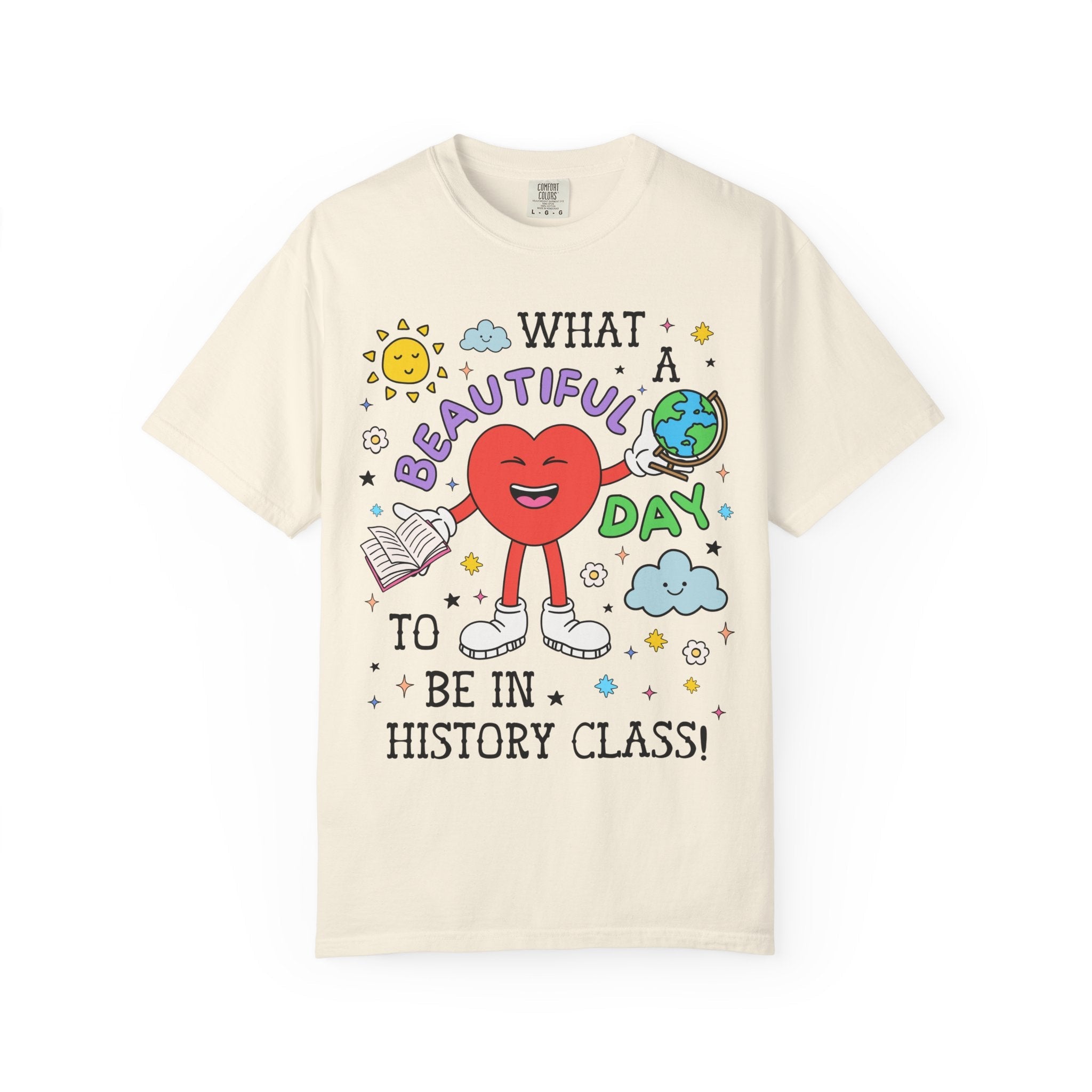 History Teacher Tee Shirt for History Professor, Adorable Retro 90s Aesthetic T-Shirt with Flowers for Historian or Social Studies Teacher - Opal and June