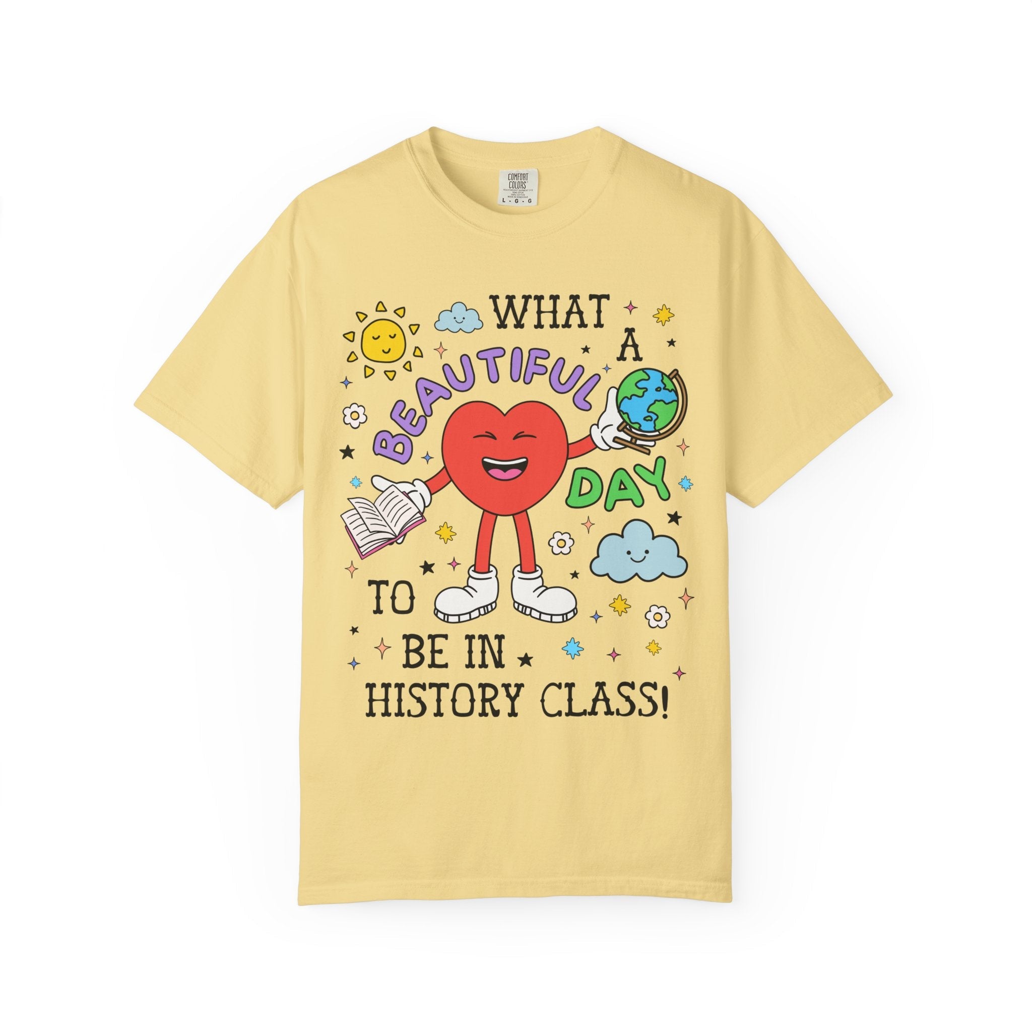 History Teacher Tee Shirt for History Professor, Adorable Retro 90s Aesthetic T-Shirt with Flowers for Historian or Social Studies Teacher - Opal and June