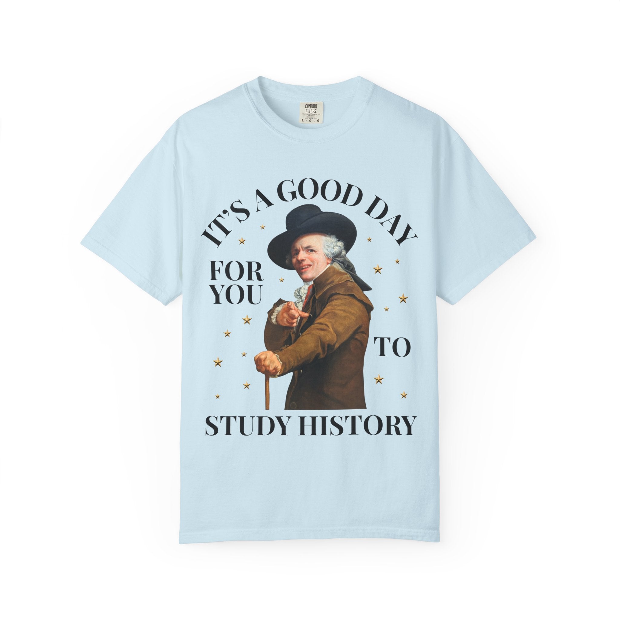 History Teacher Tee Shirt for History Professor or Teaching Assistant, Funny Art History T-Shirt with Famous Painting by Joseph Ducreux - Opal and June