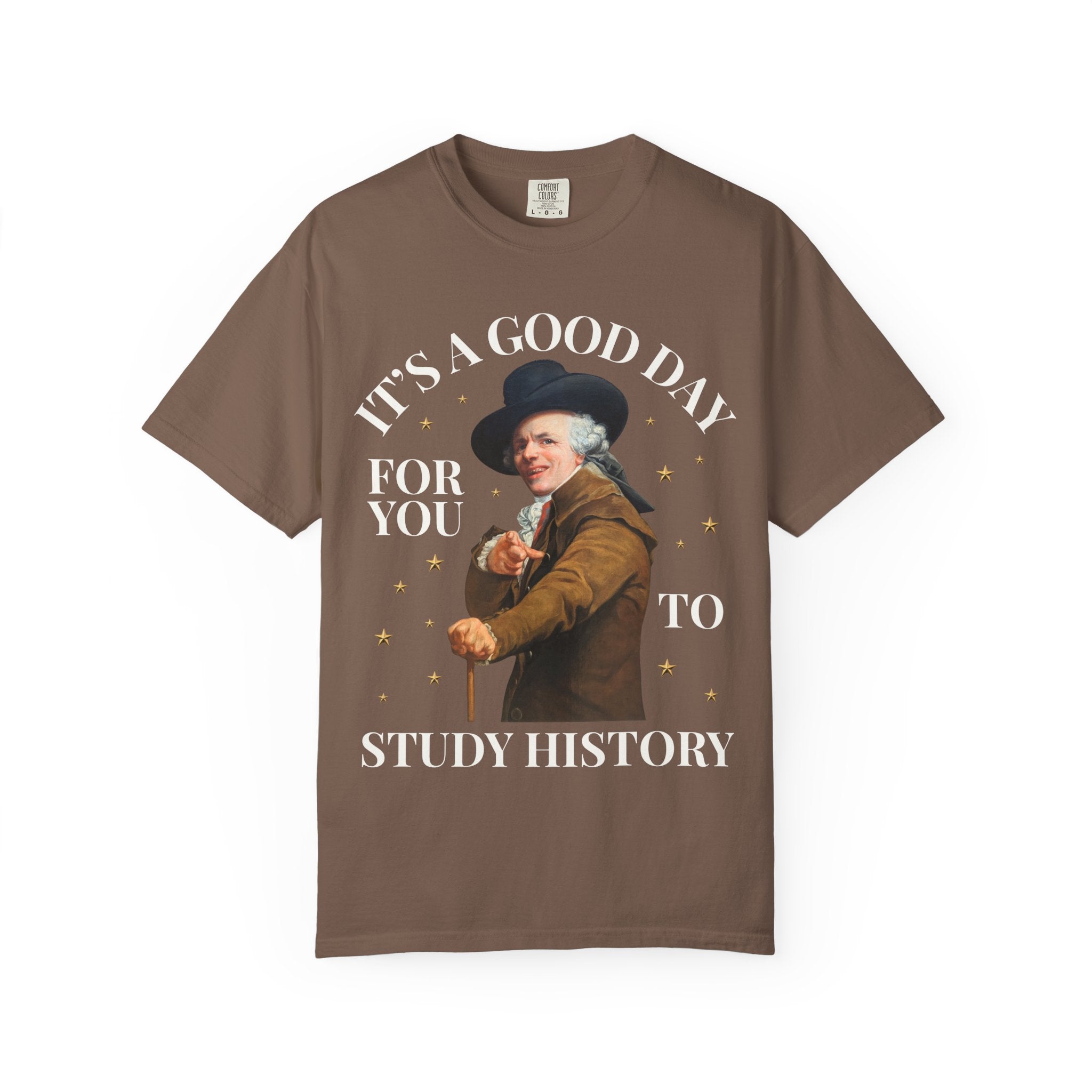 History Teacher Tee Shirt for History Professor or Teaching Assistant, Funny Art History T-Shirt with Famous Painting by Joseph Ducreux - Opal and June