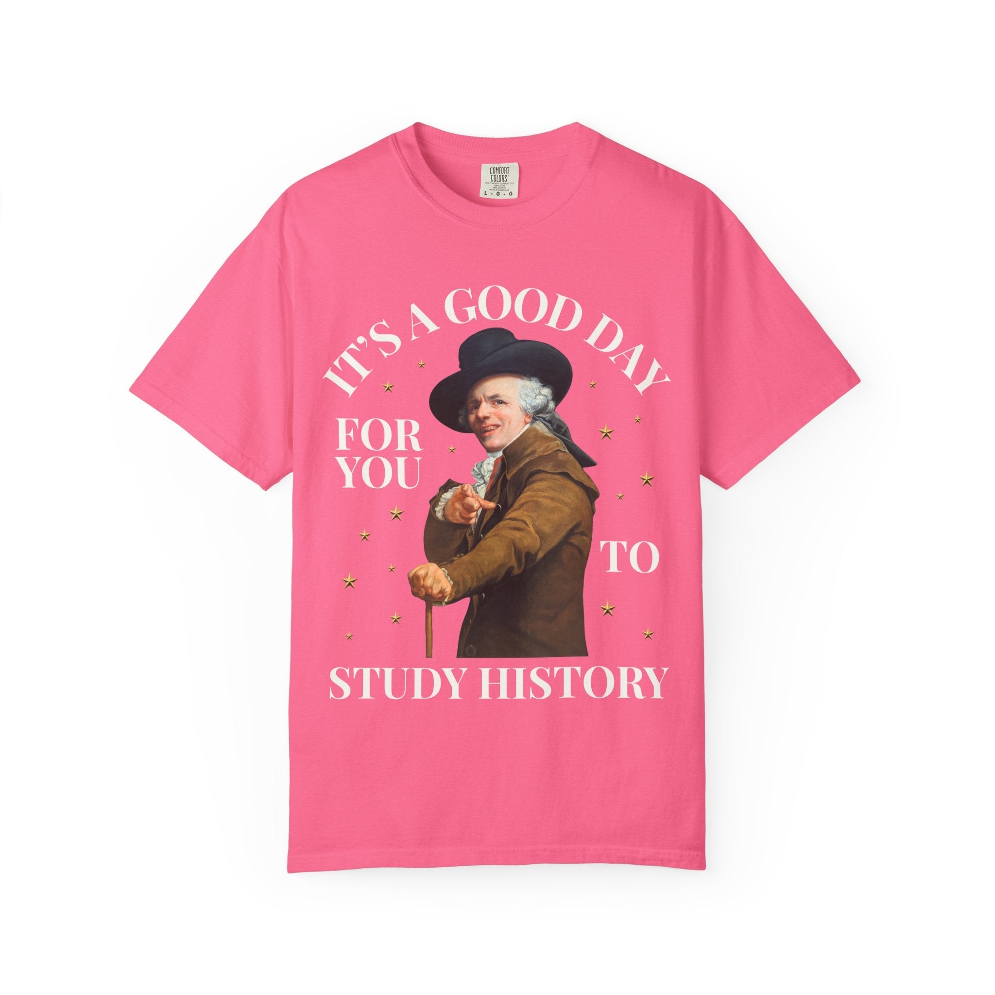 History Teacher Tee Shirt for History Professor or Teaching Assistant, Funny Art History T-Shirt with Famous Painting by Joseph Ducreux - Opal and June