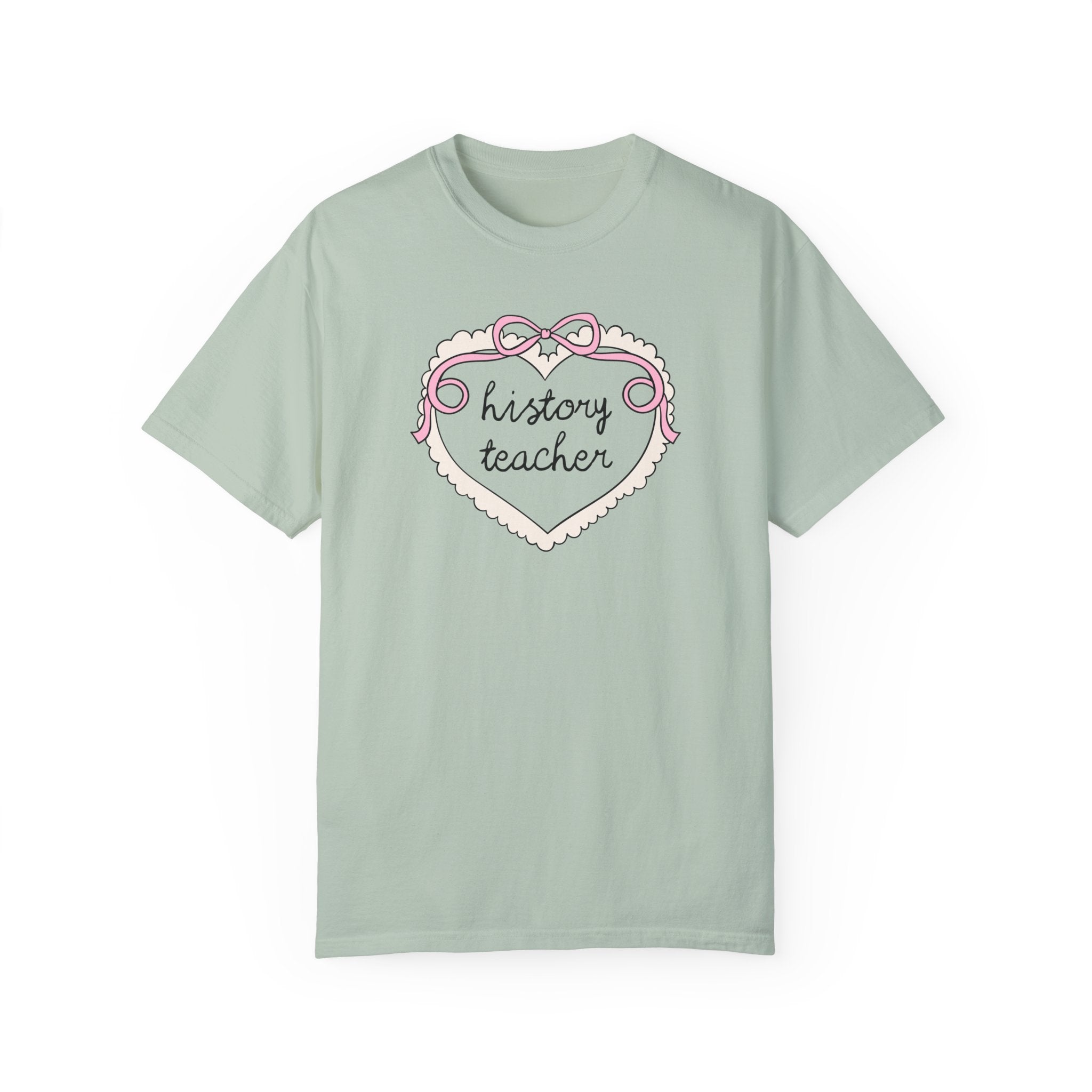 History Teacher Tee Shirt for New History Teacher or Teaching Assistant, Cute History Department Matching Shirt with Heart, Soft Girl Style - Opal and June