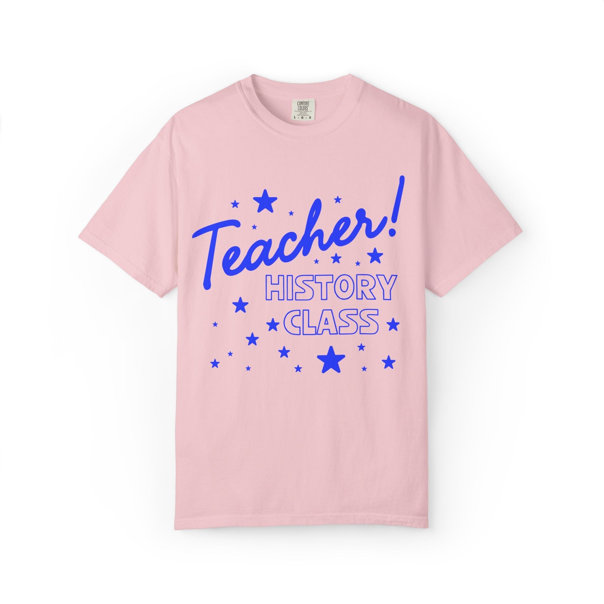 History Teacher Tee Shirt with Stars: Cute Matching Teacher T-Shirt for Back to School or Teacher Appreciation Gift, History Department - Opal and June