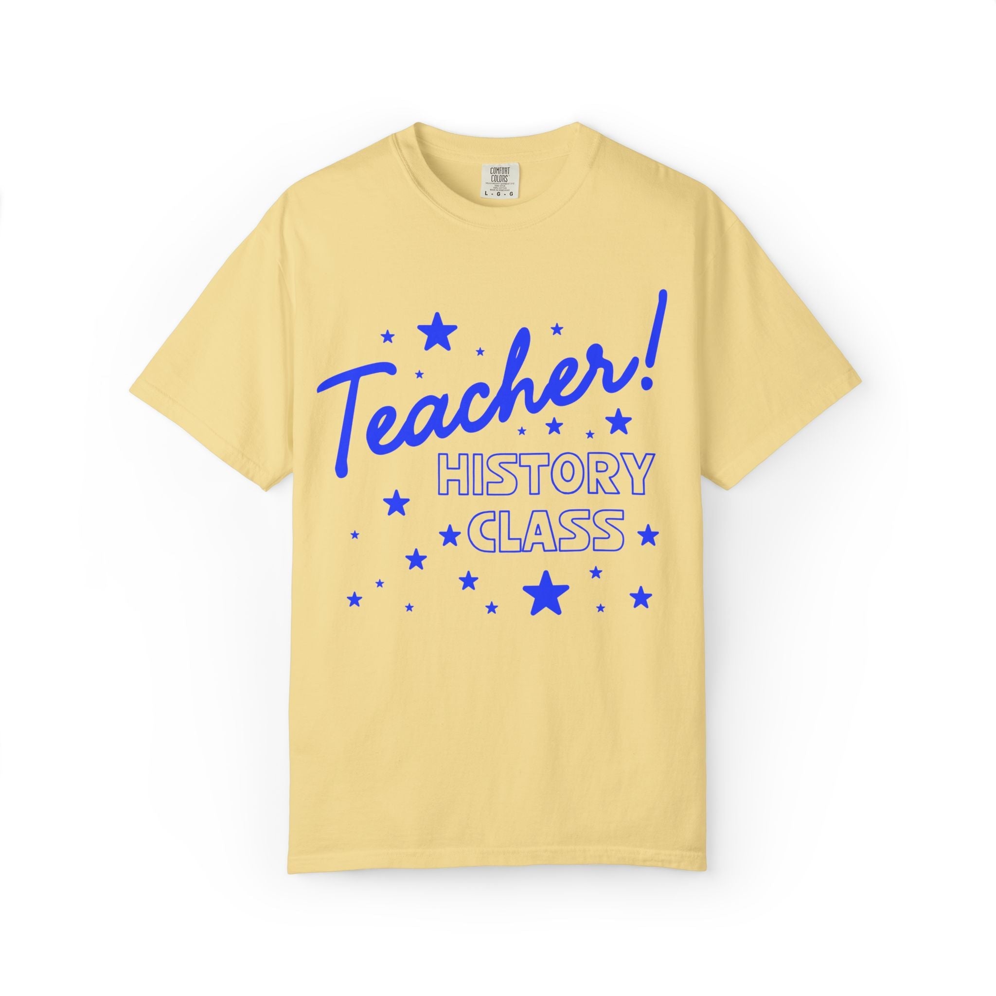 History Teacher Tee Shirt with Stars: Cute Matching Teacher T-Shirt for Back to School or Teacher Appreciation Gift, History Department - Opal and June