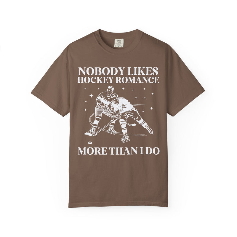 Hockey Romance Book Lover Tee Shirt with Funny Saying, Silly Bookish Tee for Romance Reader Who Loves Sports Romance, Contemporary Romance - Opal and June