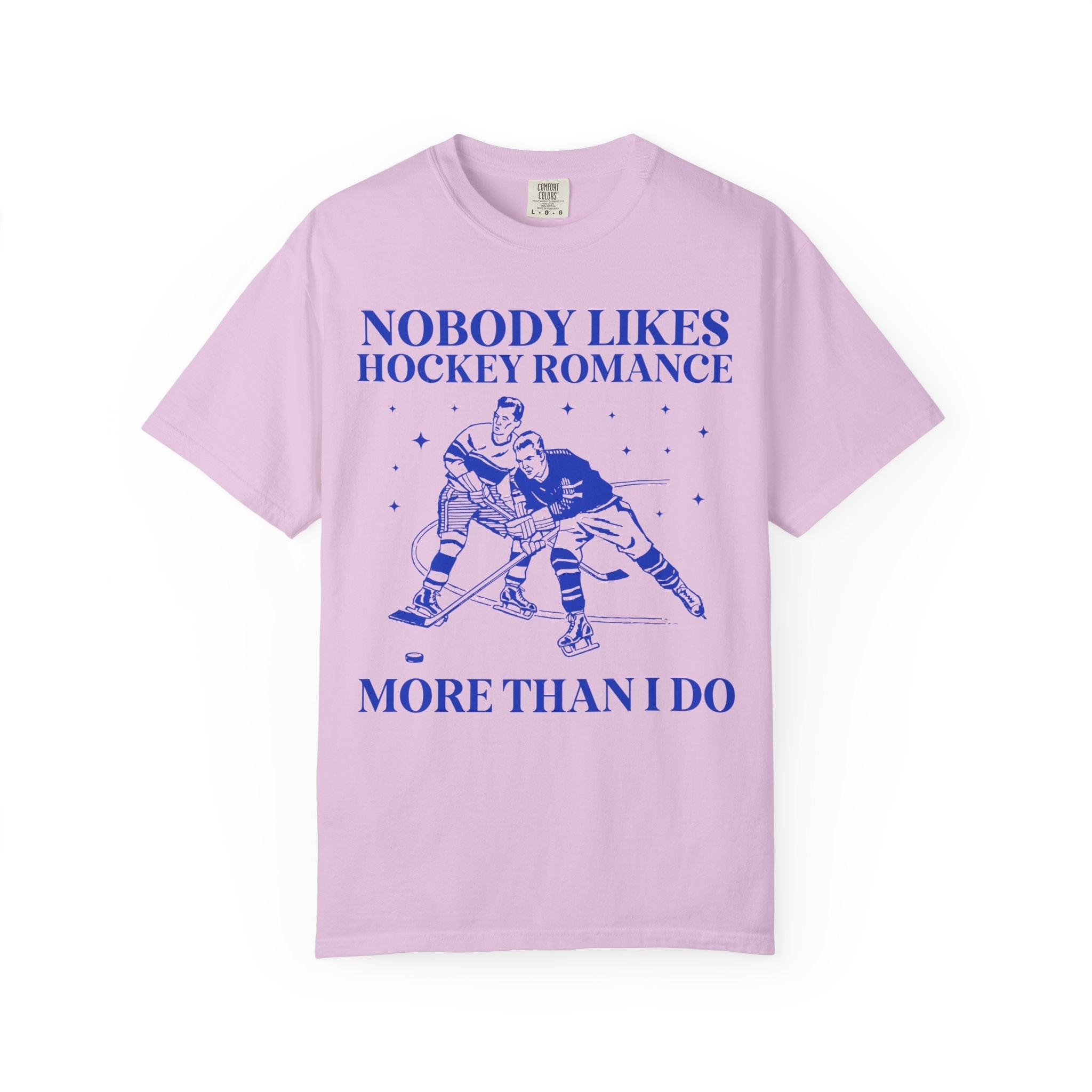 Hockey Romance Book Lover Tee Shirt with Funny Saying, Silly Bookish Tee for Romance Reader Who Loves Sports Romance, Contemporary Romance - Opal and June