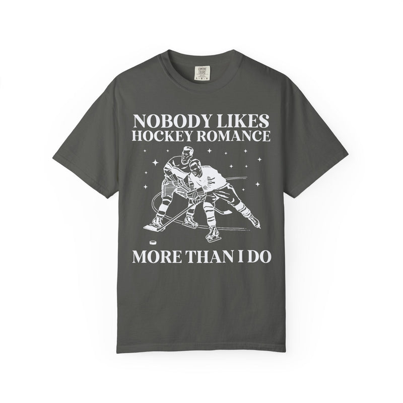 Hockey Romance Book Lover Tee Shirt with Funny Saying, Silly Bookish Tee for Romance Reader Who Loves Sports Romance, Contemporary Romance - Opal and June