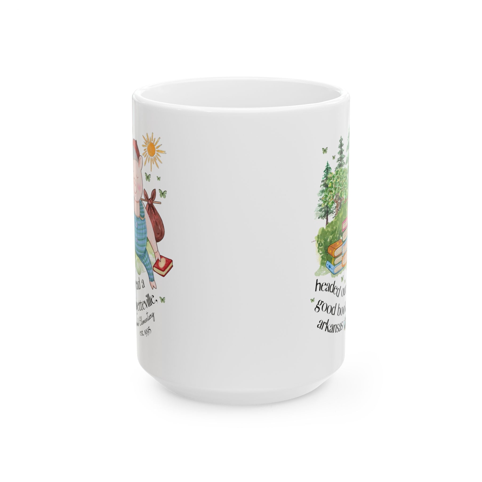 Holcomb Elementary School Coffee Mug: Headed Out to Read a Good Book - Opal and June