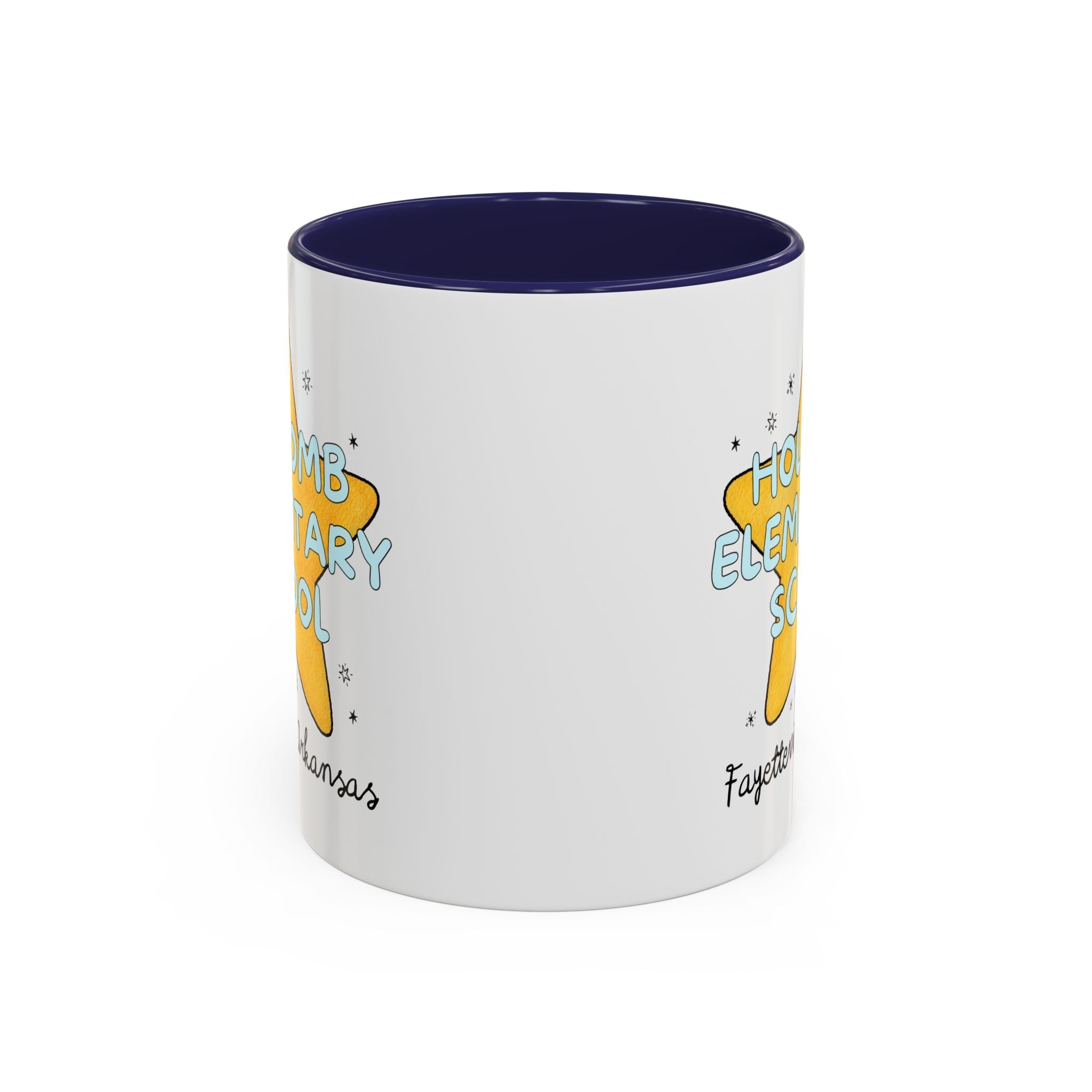 Holcomb Elementary School Coffee Mug: Star Design | FPS + Opal and June 11 Oz Coffee Mug, Fayetteville Public Schools - Opal and June
