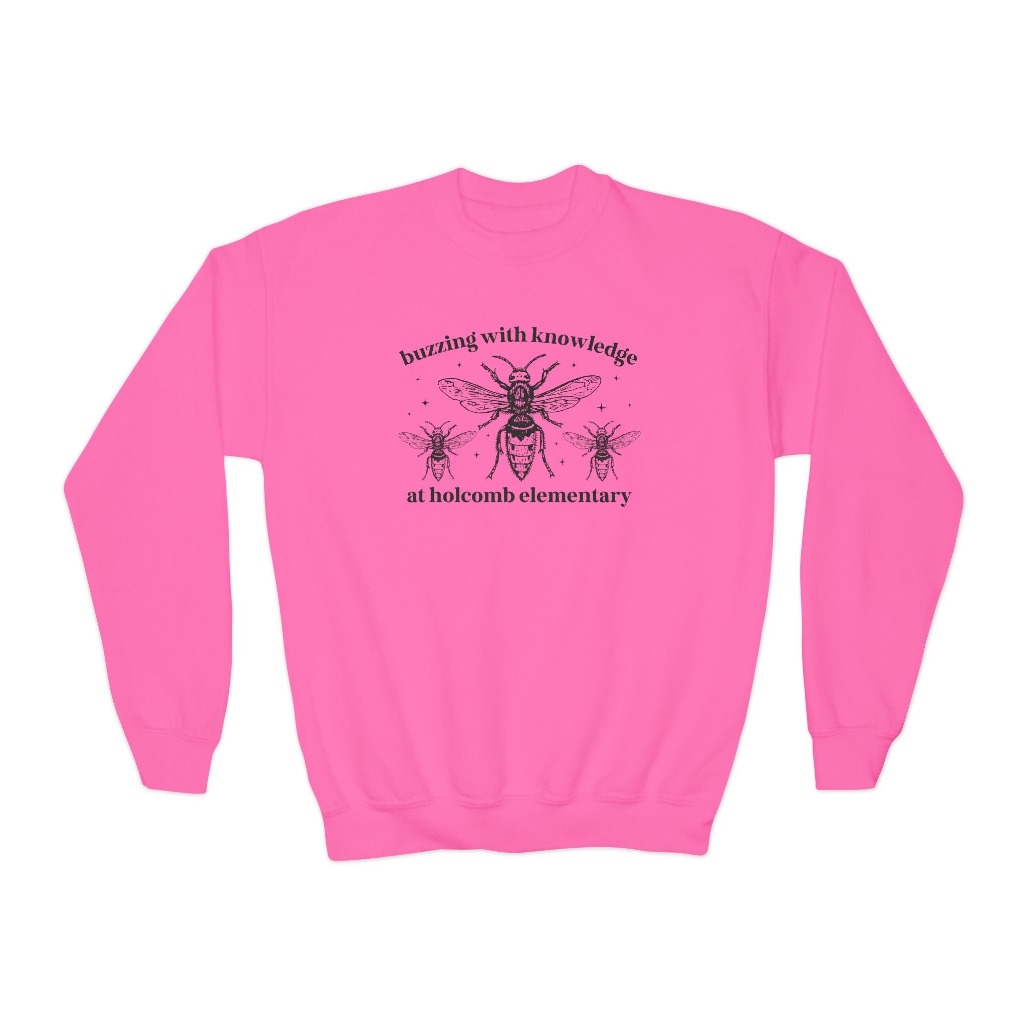 Holcomb Elementary School Kids Sweatshirt: Buzzing with Knowledge - Opal and June