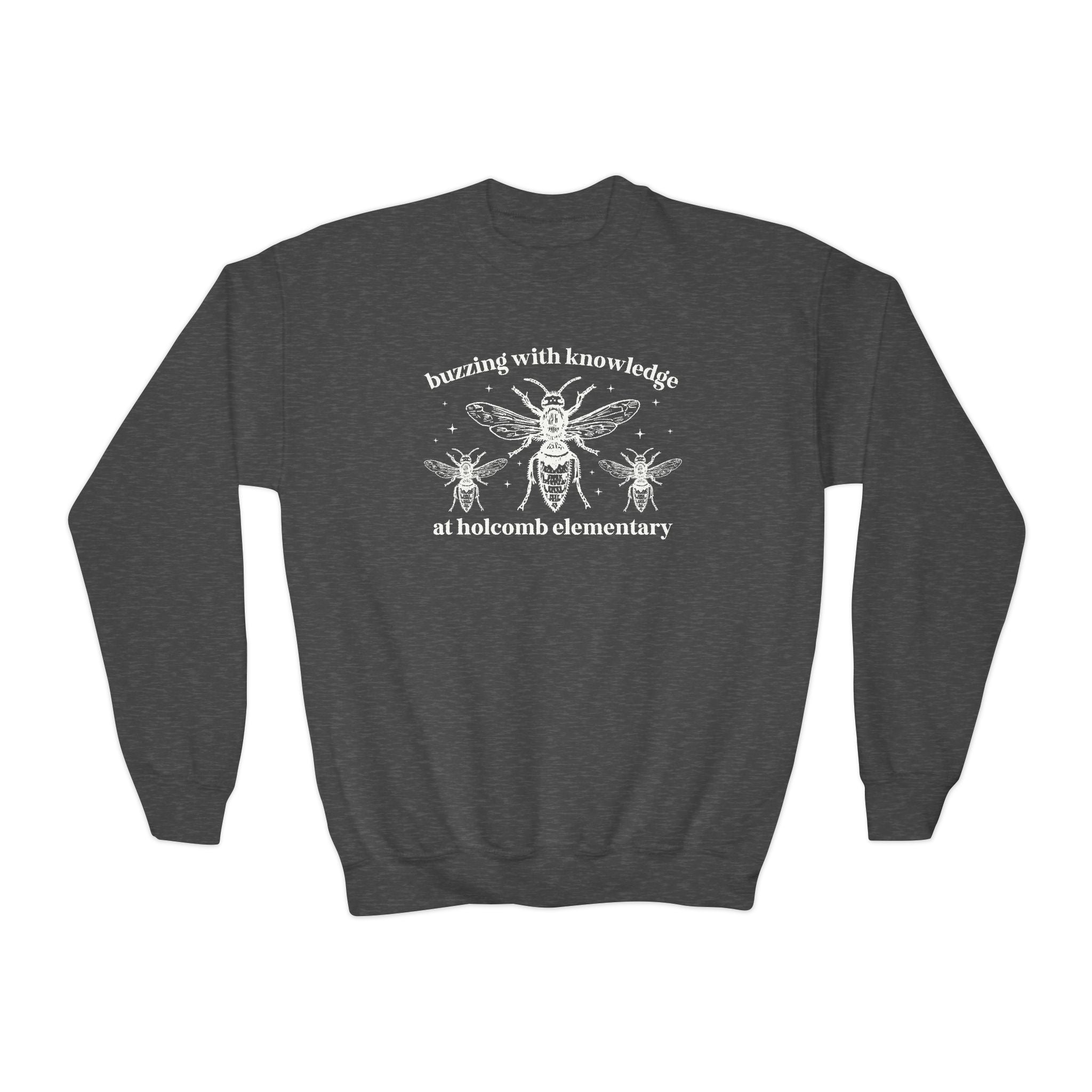 Holcomb Elementary School Kids Sweatshirt: Buzzing with Knowledge - Opal and June