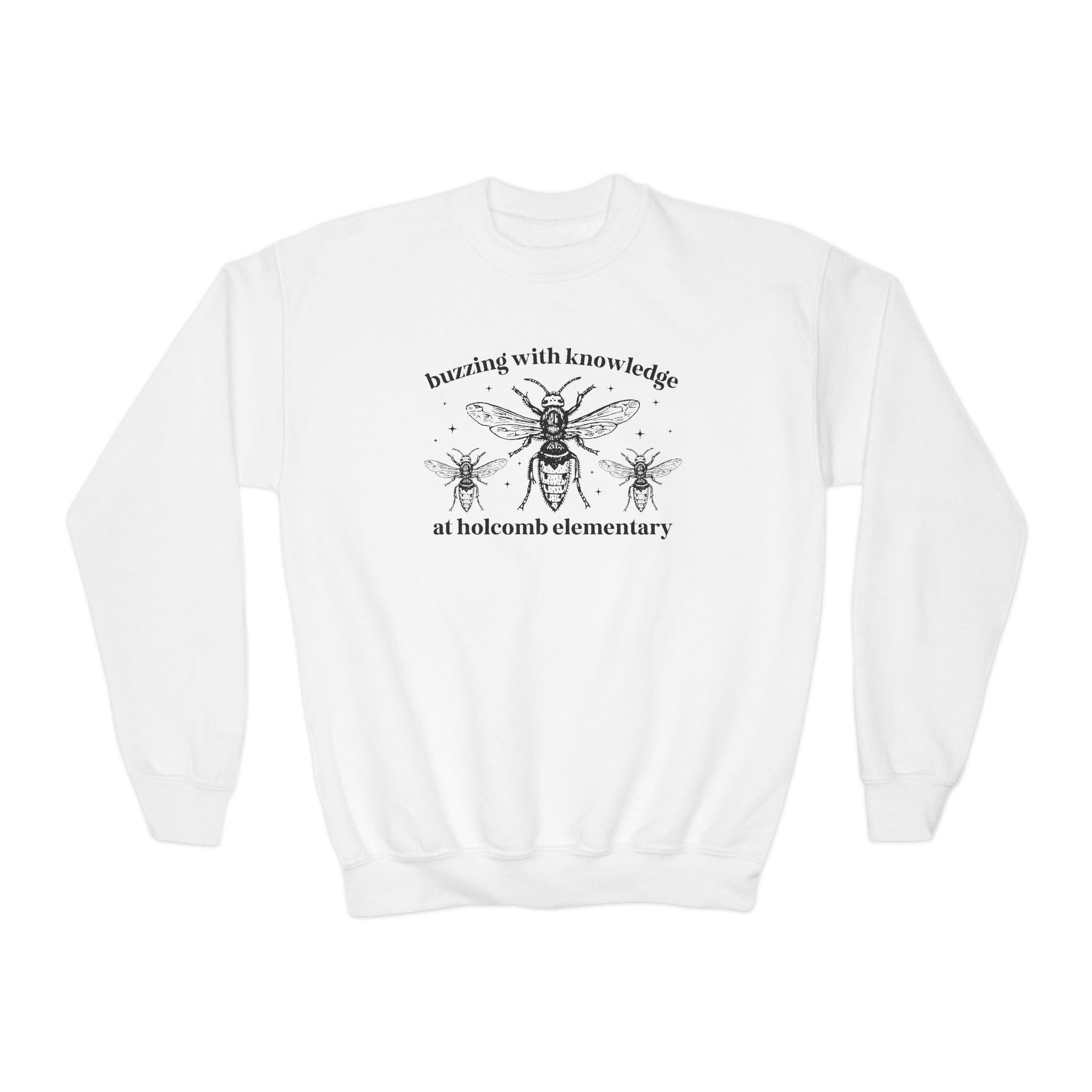 Holcomb Elementary School Kids Sweatshirt: Buzzing with Knowledge - Opal and June