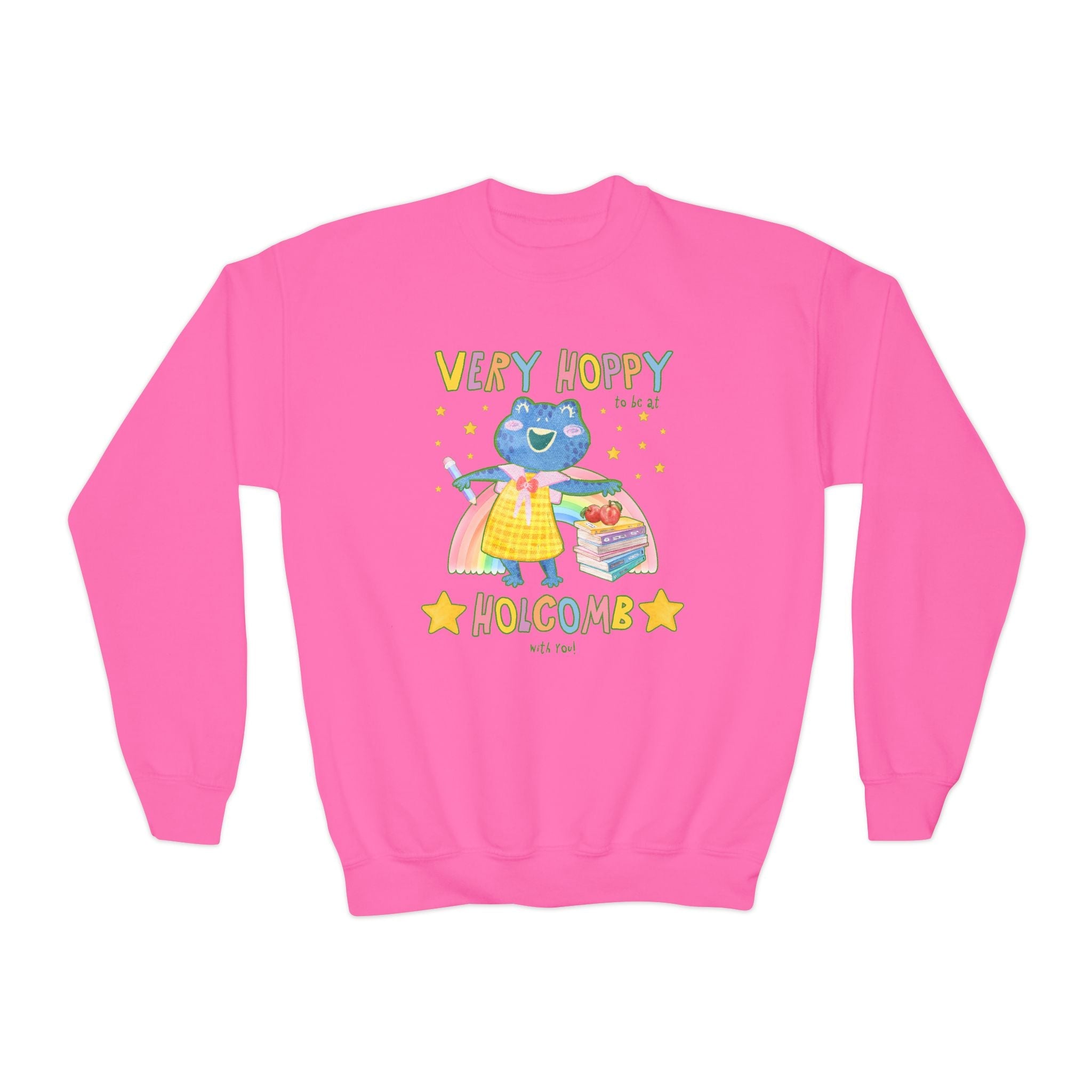 Holcomb Elementary School Kids Sweatshirt: Very Hoppy - Opal and June