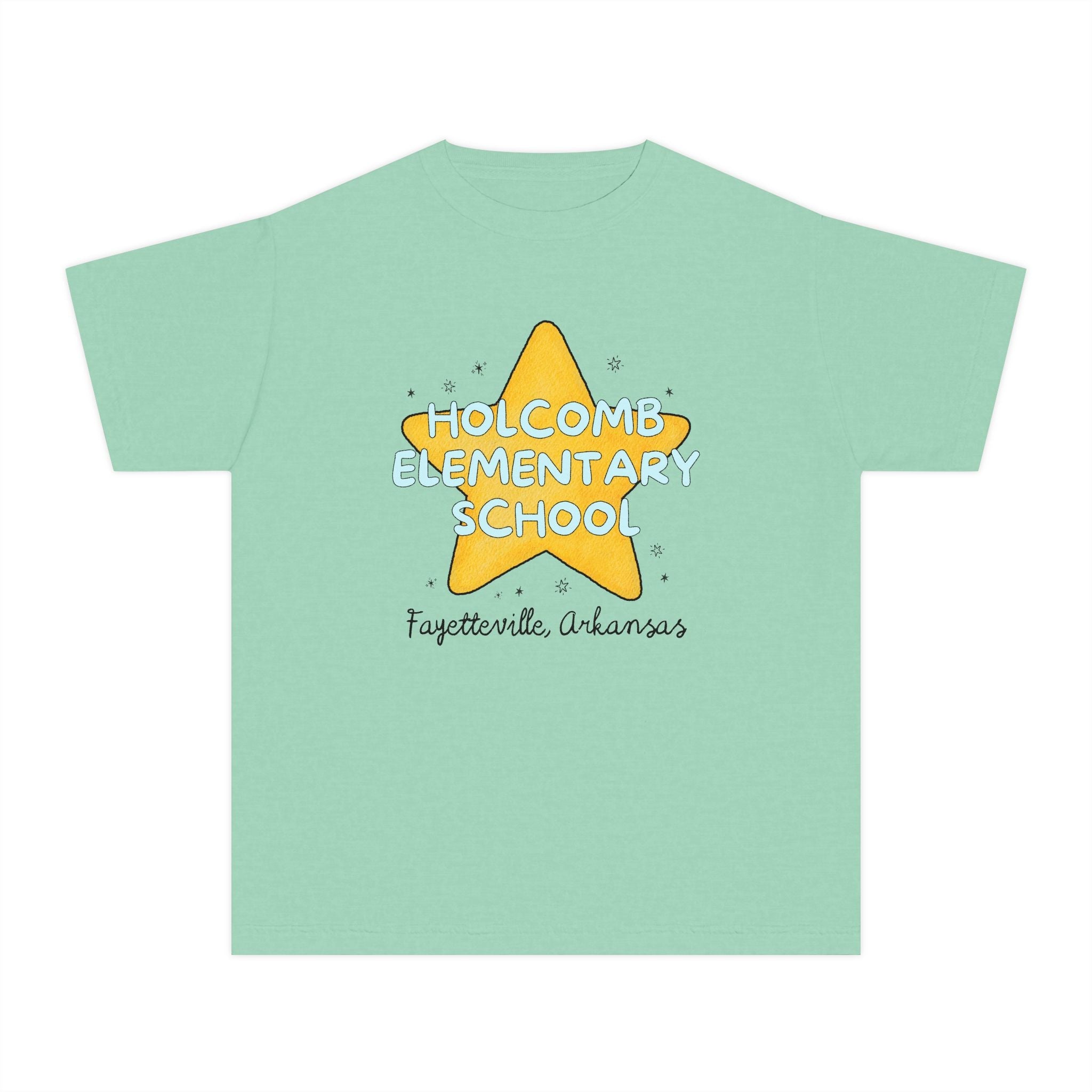 Holcomb Elementary School Kids Tee Shirt: Star Design | FPS + Opal and June Kids Tee Shirt, Fayetteville Public Schools - Opal and June