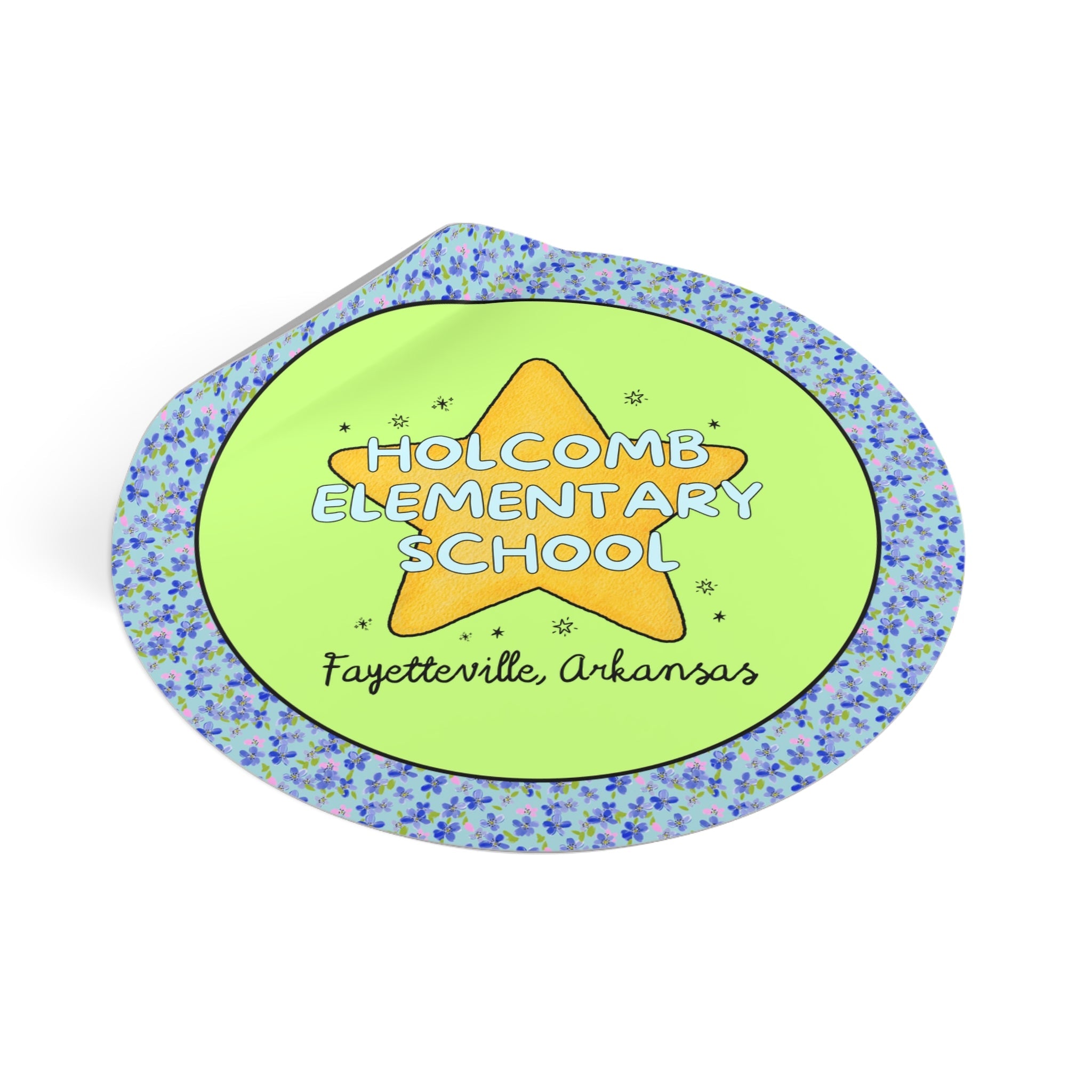 Holcomb Elementary School Sticker: Star Design | FPS + Opal and June Sticker, Fayetteville Public Schools - Opal and June
