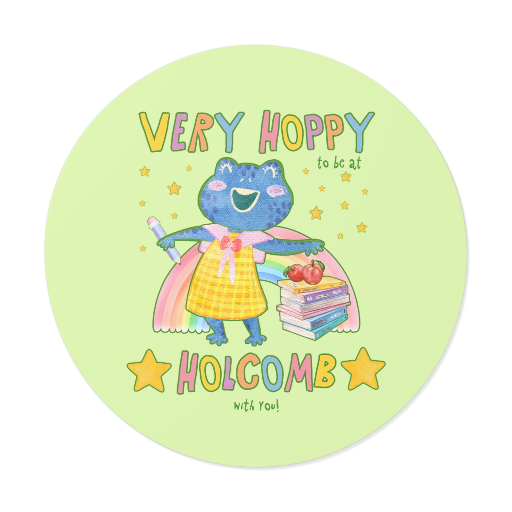 Holcomb Elementary School Sticker: Very Hoppy - Opal and June
