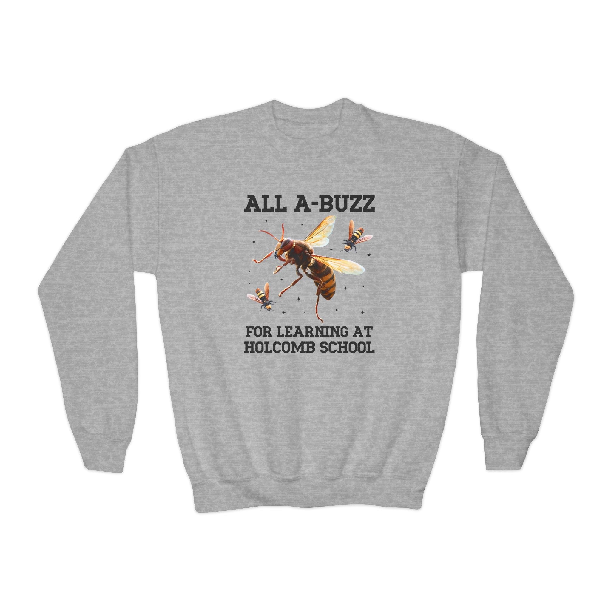 Holcomb Elementary School Sweatshirt: All A - Buzz For Learning - Opal and June