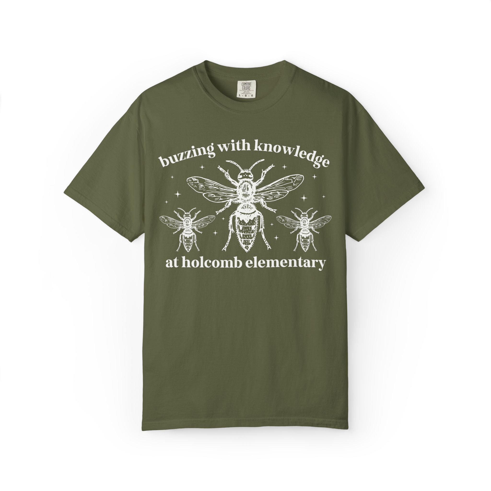 Holcomb Elementary School Tee Shirt: Buzzing with Knowledge - Opal and June
