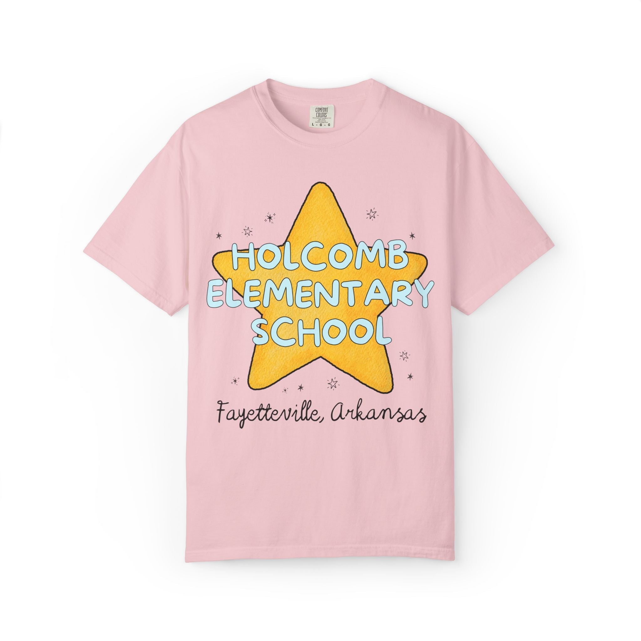 Holcomb Elementary School Tee Shirt: Star Design | FPS + Opal and June Tee Shirt, Fayetteville Public Schools - Opal and June