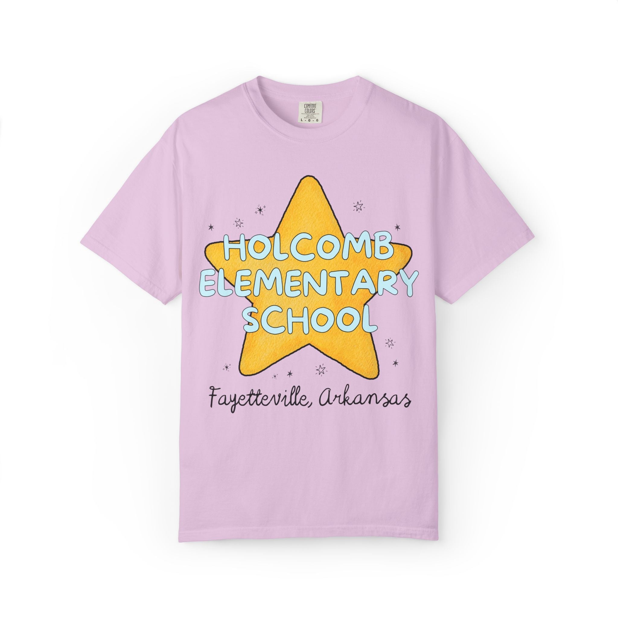 Holcomb Elementary School Tee Shirt: Star Design | FPS + Opal and June Tee Shirt, Fayetteville Public Schools - Opal and June