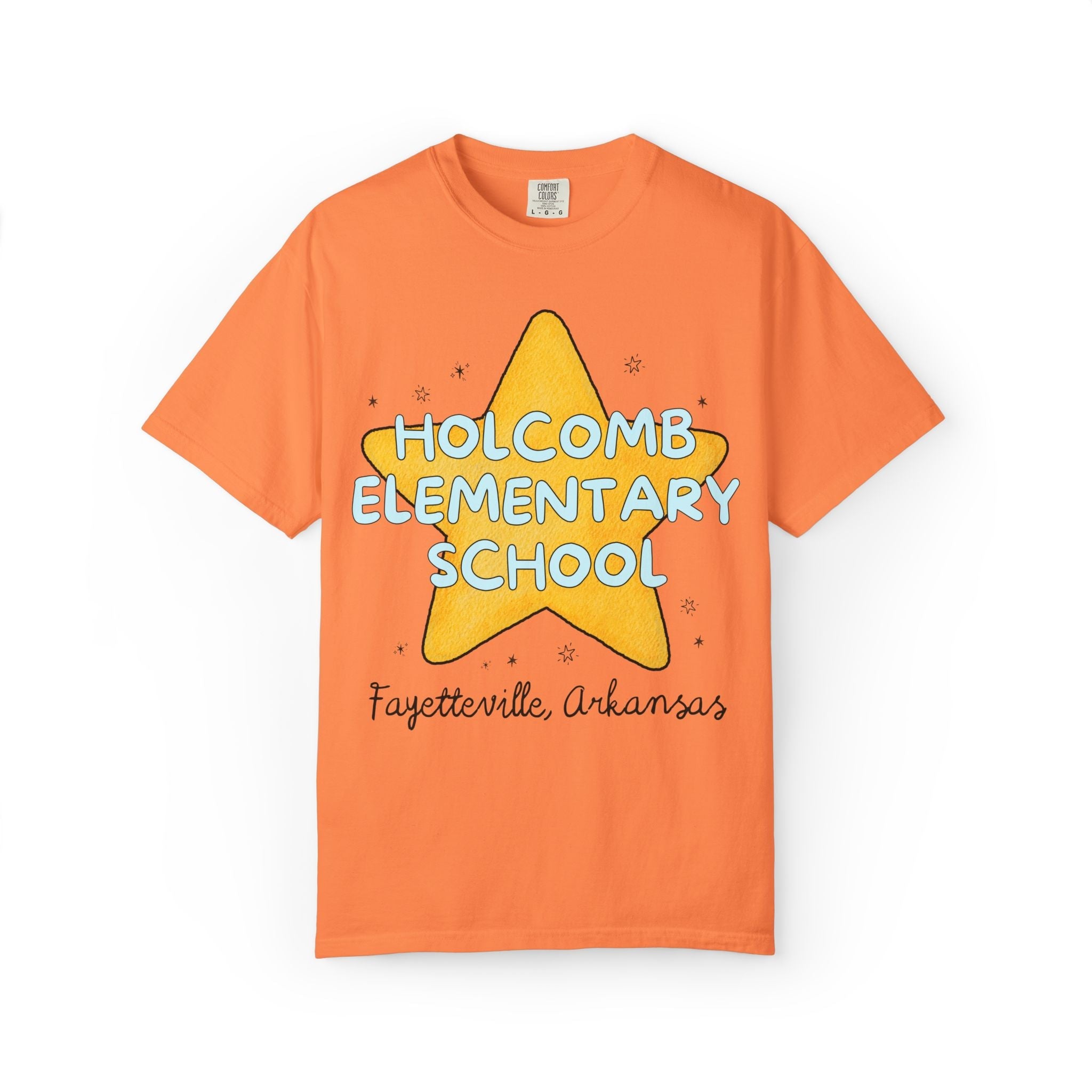 Holcomb Elementary School Tee Shirt: Star Design | FPS + Opal and June Tee Shirt, Fayetteville Public Schools - Opal and June