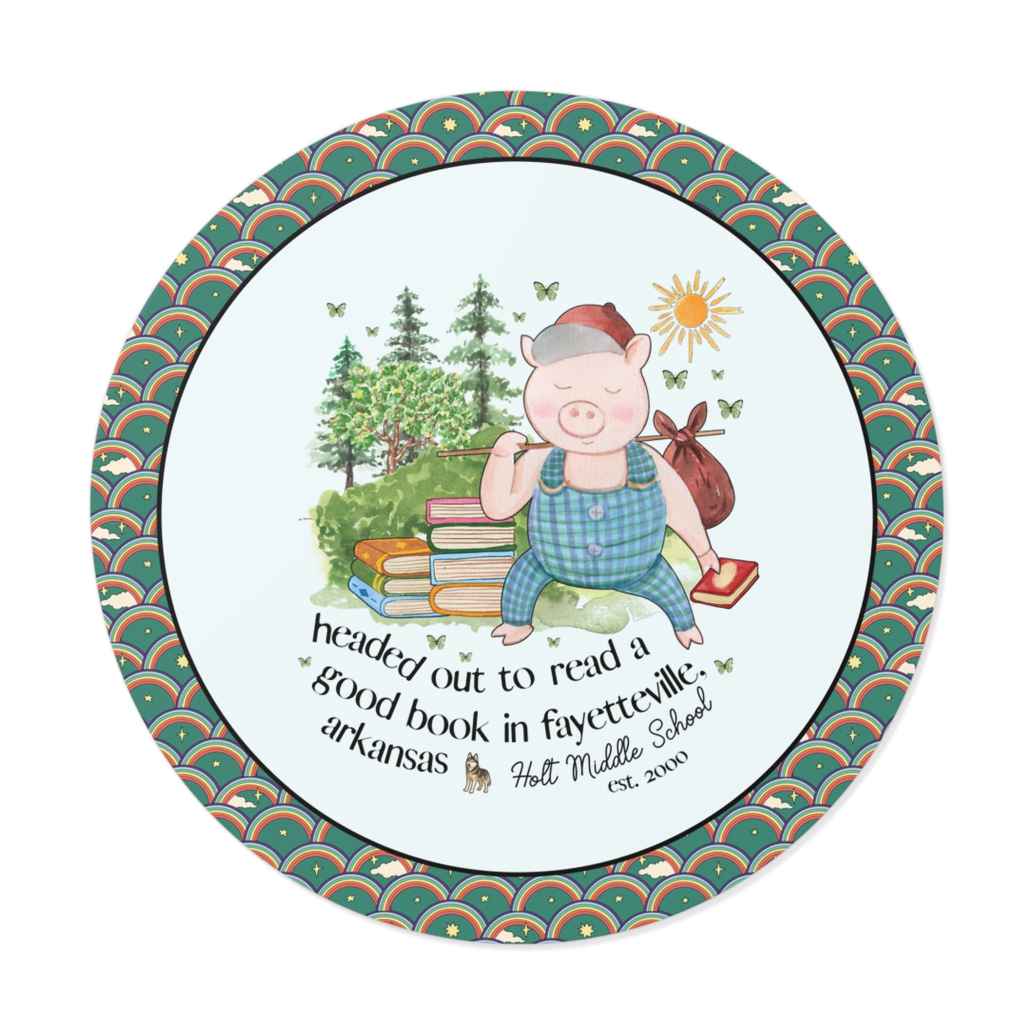 Holt Elementary School Sticker: Headed Out to Read a Good Book - Opal and June