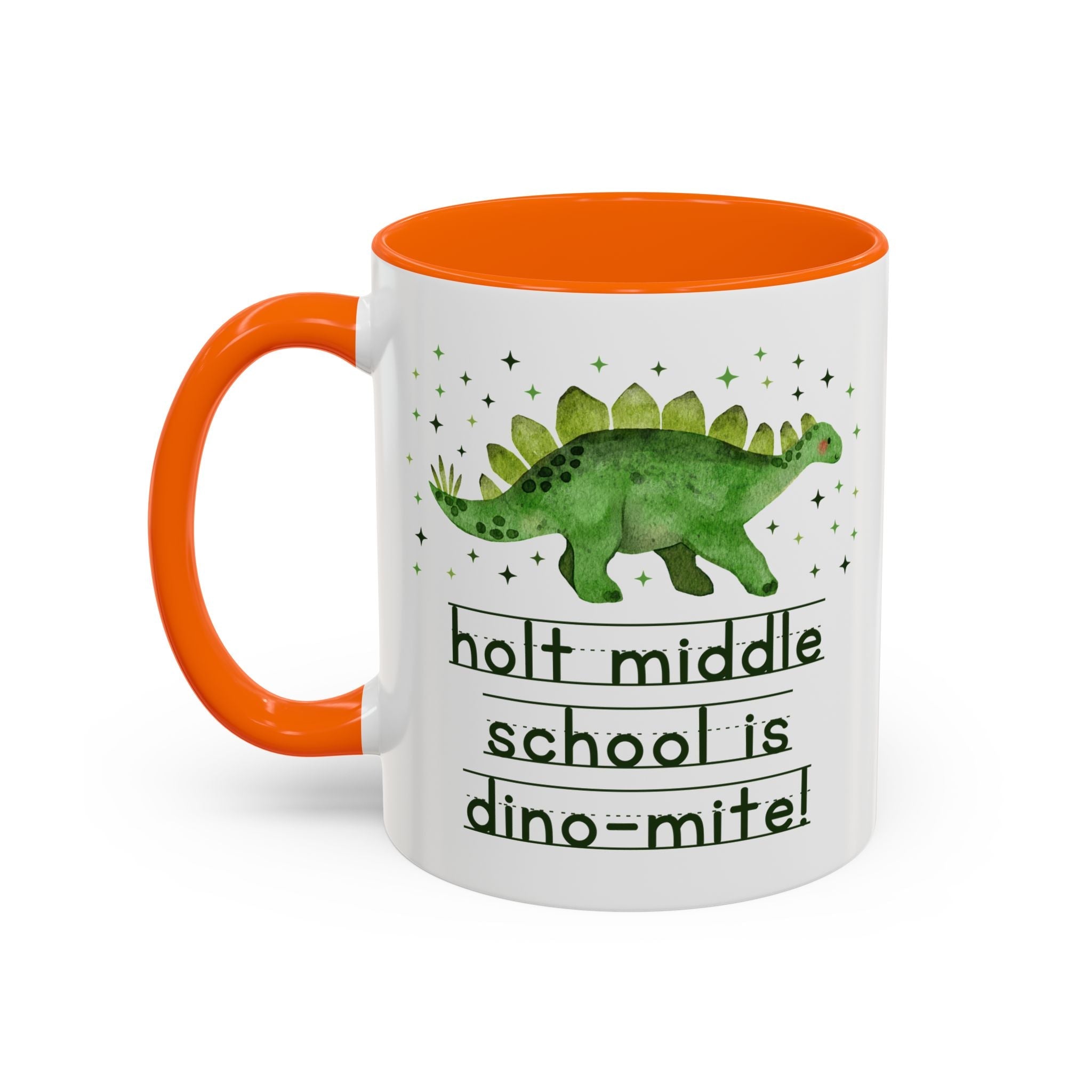 Holt Middle School is Dino - Mite 11 Oz Coffee Mug | FPS + Opal and June Coffee Mug, Fayetteville Public Schools - Opal and June