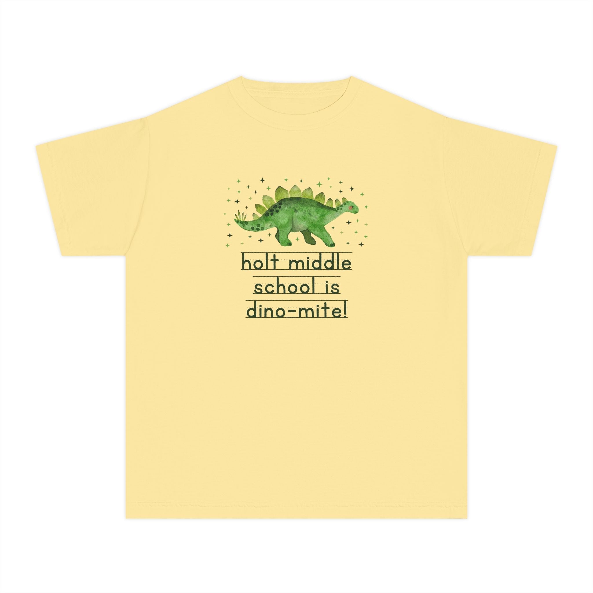 Holt Middle School is Dino - Mite Kids Tee Shirt | FPS + Opal and June Kids Tee Shirt, Fayetteville Public Schools - Opal and June