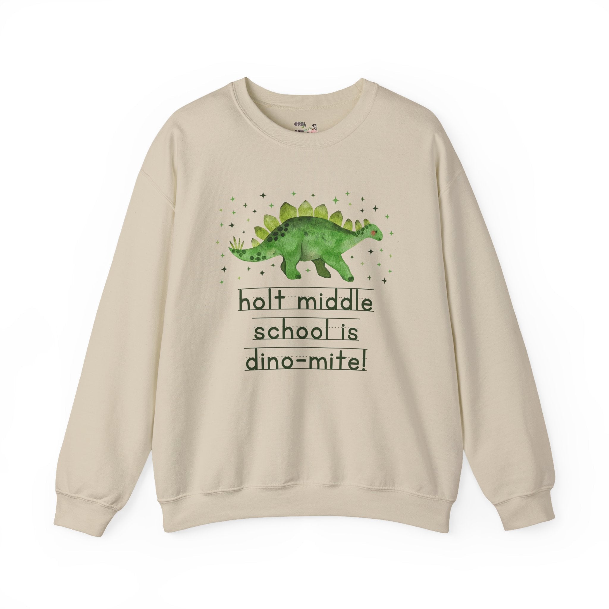 Holt Middle School is Dino - Mite Sweatshirt | FPS + Opal and June Sweatshirt, Fayetteville Public Schools - Opal and June