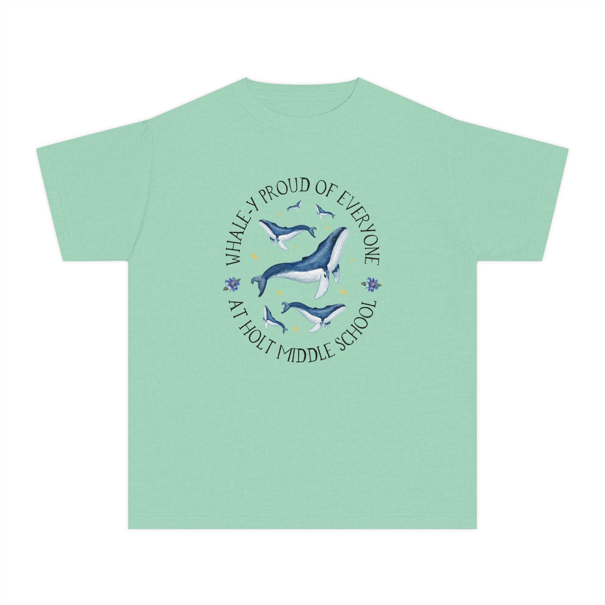 Holt Middle School Kids Tee Shirt: Whale - y Proud | FPS + Opal and June Kids Tee Shirt, Fayetteville Public Schools - Opal and June