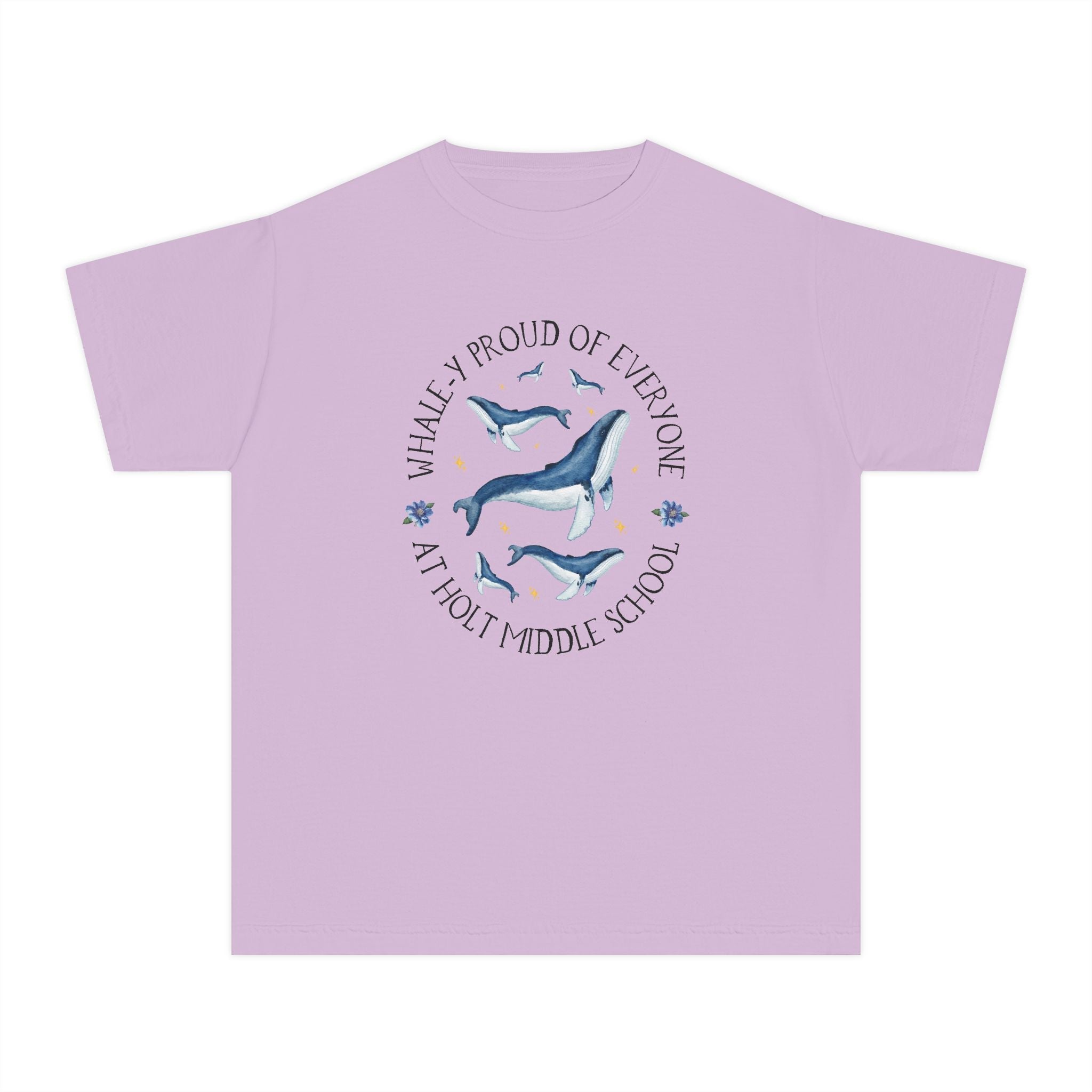 Holt Middle School Kids Tee Shirt: Whale - y Proud | FPS + Opal and June Kids Tee Shirt, Fayetteville Public Schools - Opal and June