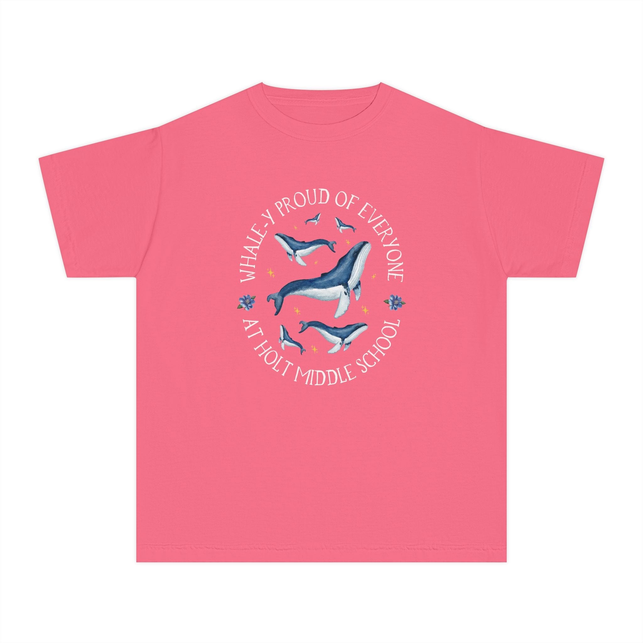 Holt Middle School Kids Tee Shirt: Whale - y Proud | FPS + Opal and June Kids Tee Shirt, Fayetteville Public Schools - Opal and June