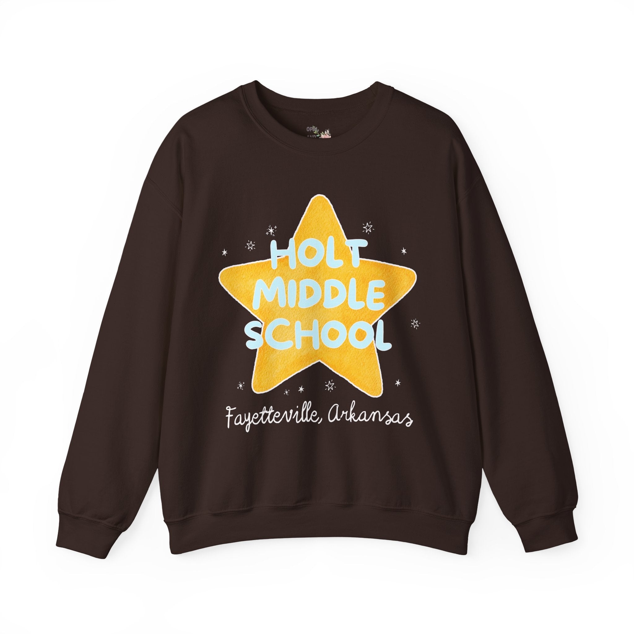 Holt Middle School Sweatshirt: Retro Star with Blue Text - Opal and June