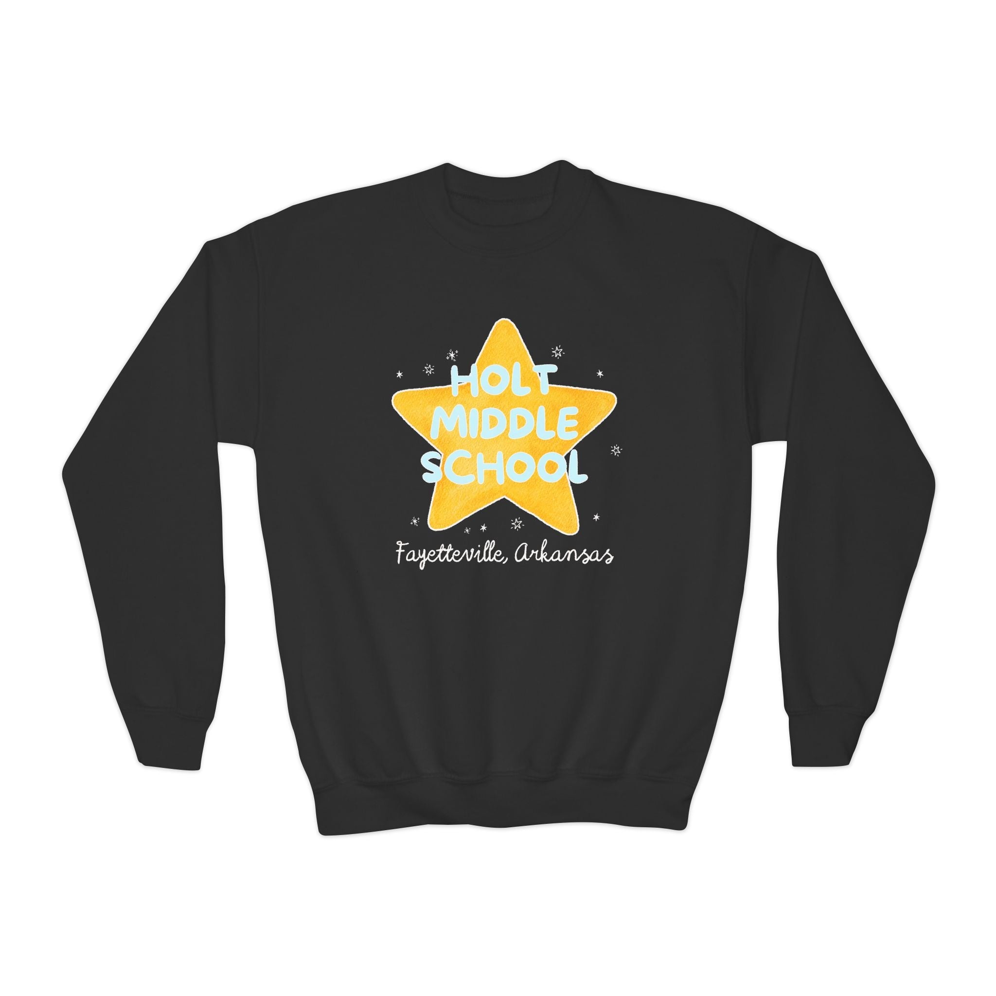 Holt Middle School Sweatshirt: Retro Star with Blue Text - Opal and June