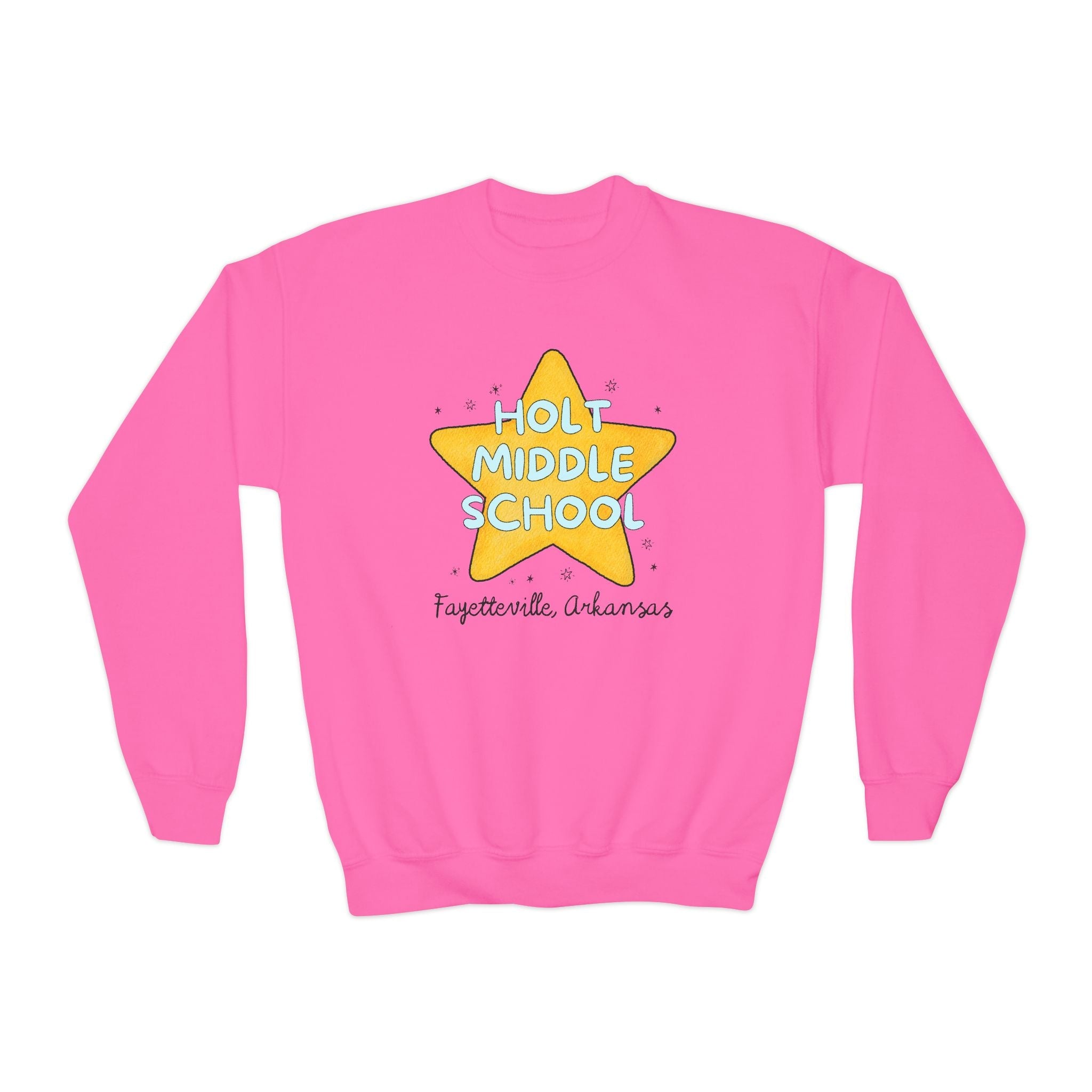 Holt Middle School Sweatshirt: Retro Star with Blue Text - Opal and June