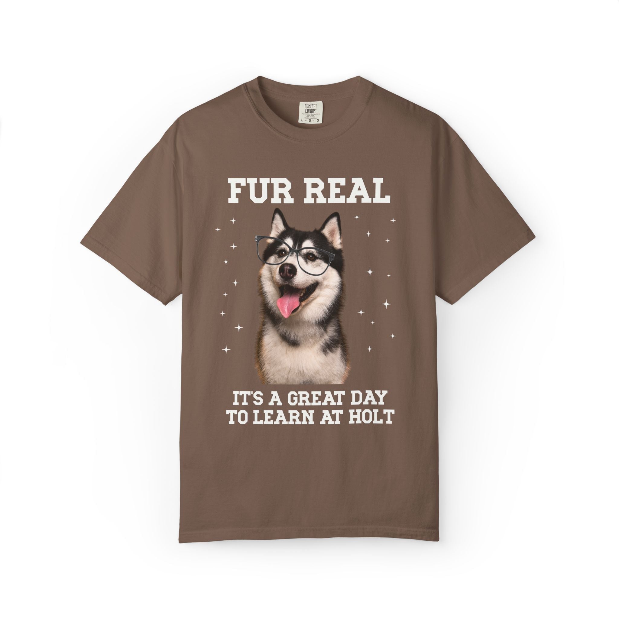Holt Middle School Tee Shirt: Fur Real, It's a Great Day to Learn at Holt | FPS + Opal and June Tee Shirt, Fayetteville Public Schools - Opal and June