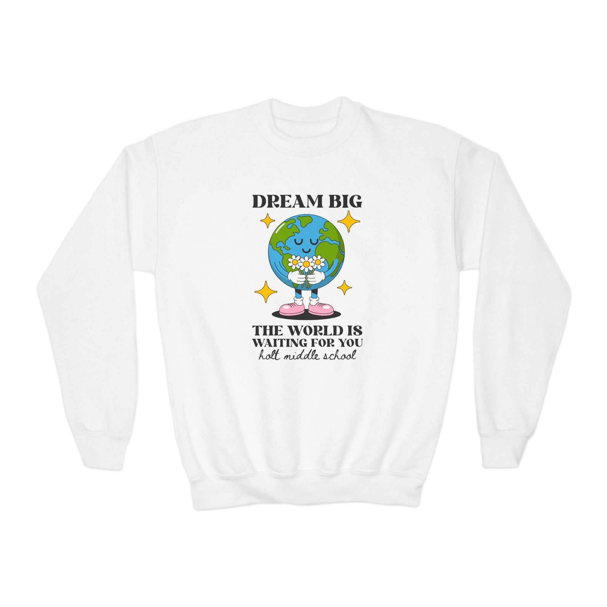 Holt Middle School The World is Waiting for You | FPS + Opal and June Kids Sweatshirt, Fayetteville Public Schools - Opal and June