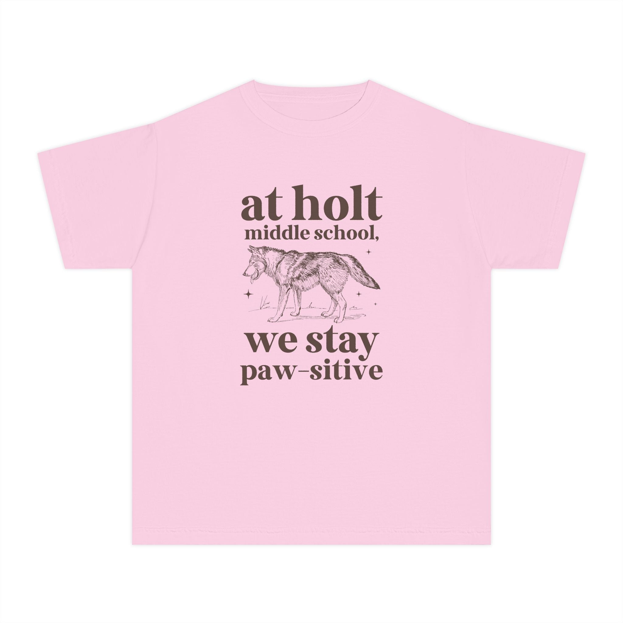Holt Middle School: We Stay Paw - sitive | FPS + Opal and June Kids Tee Shirt, Fayetteville Public Schools - Opal and June