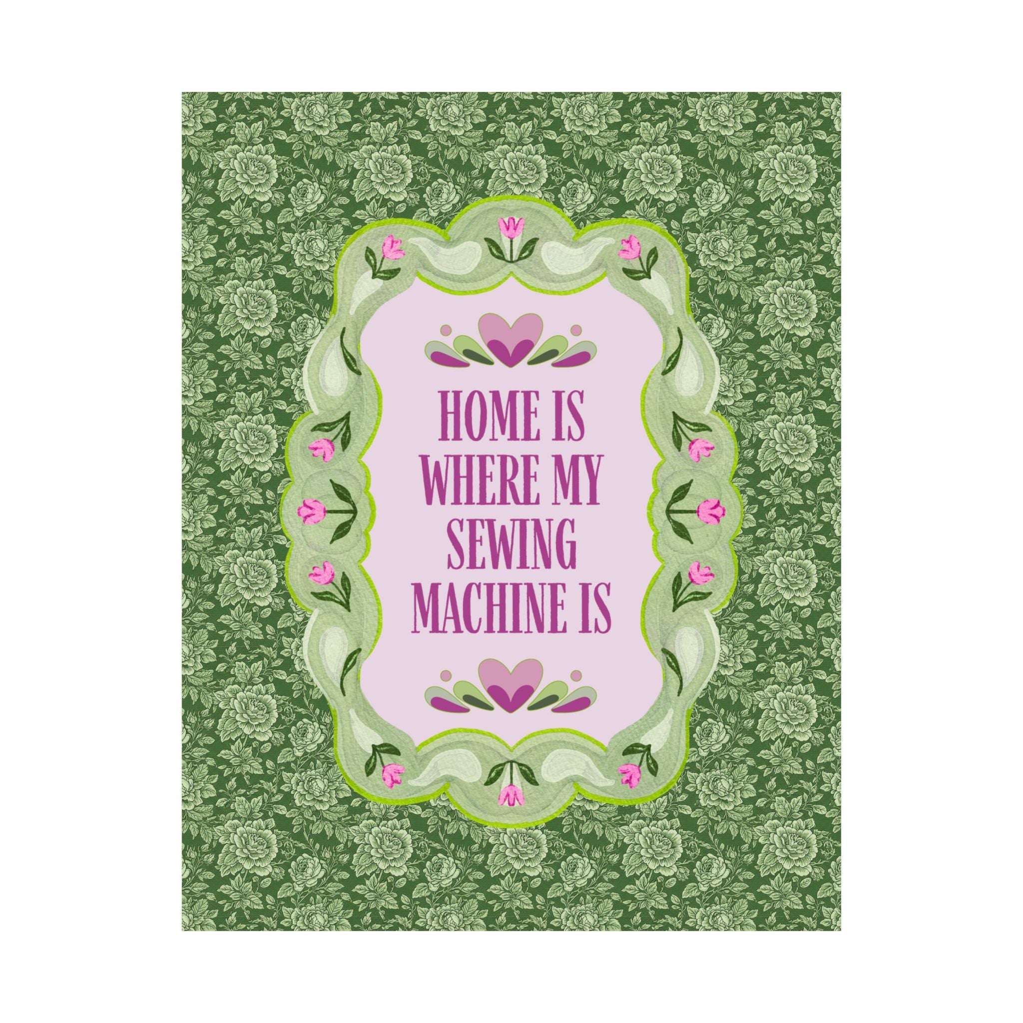 Home is Where My Sewing Machine Is: Wall Decor for College Fashion Major or Mom Who Sews, Decor for Sewing Room - Opal and June