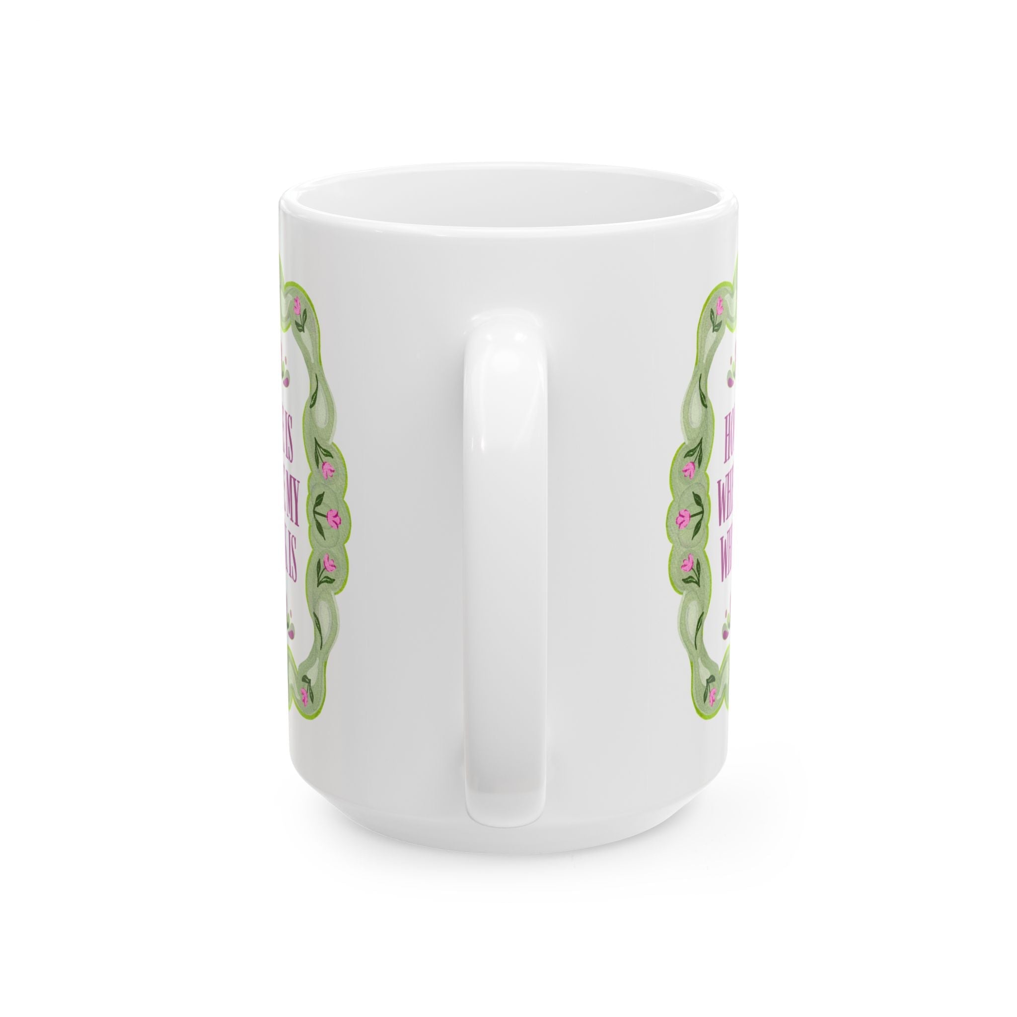 Home is Where My Whisk is Coffee Mug: Funny Saying 90s Aesthetic Baking Gift for Mom Who Bakes or Pastry Chef, 15 Oz Coffee Mug - Opal and June