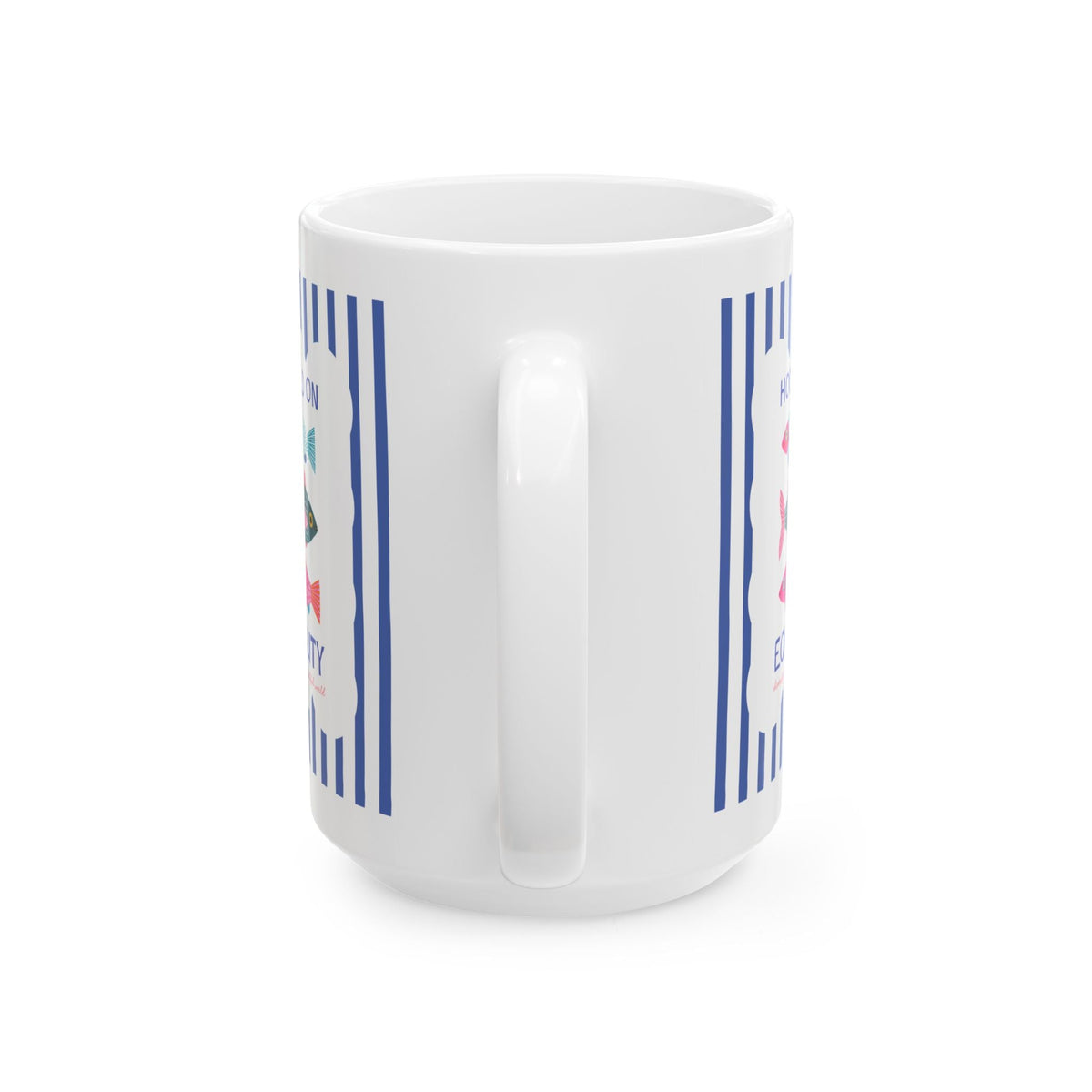 Hooked on Equality: Diversity Creates a Beautiful World | Cute Striped Fish Lover Coffee Mug for Leftist, Equal Rights Feminist Social Justice Fishing Coffee Mug - Opal and June