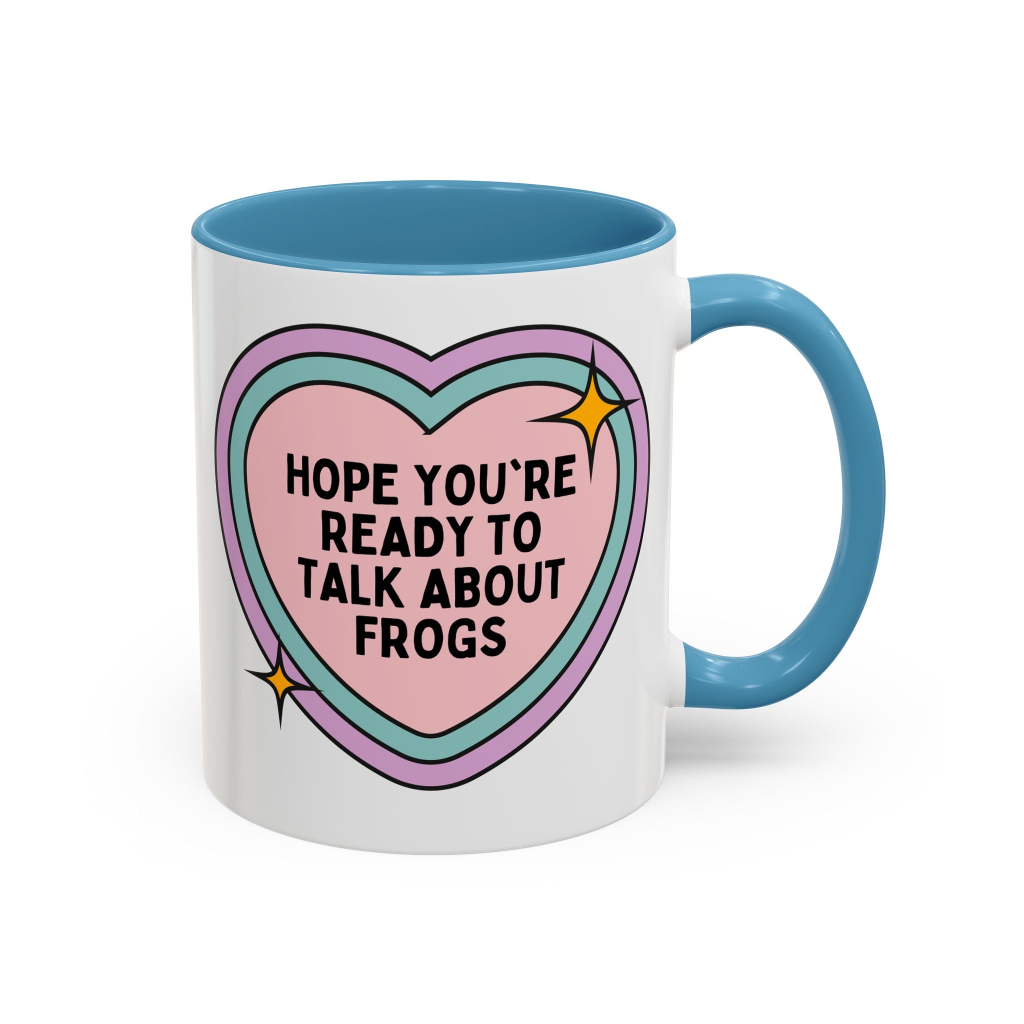 Hope You're Ready to Talk About Frogs Coffee Mug: Cute Frog Lover Tee Gift for Herpetologist, Frog Biologist, Gift for Friend Who Loves Amphibians, Silly Zoology Professor Mug - Opal and June