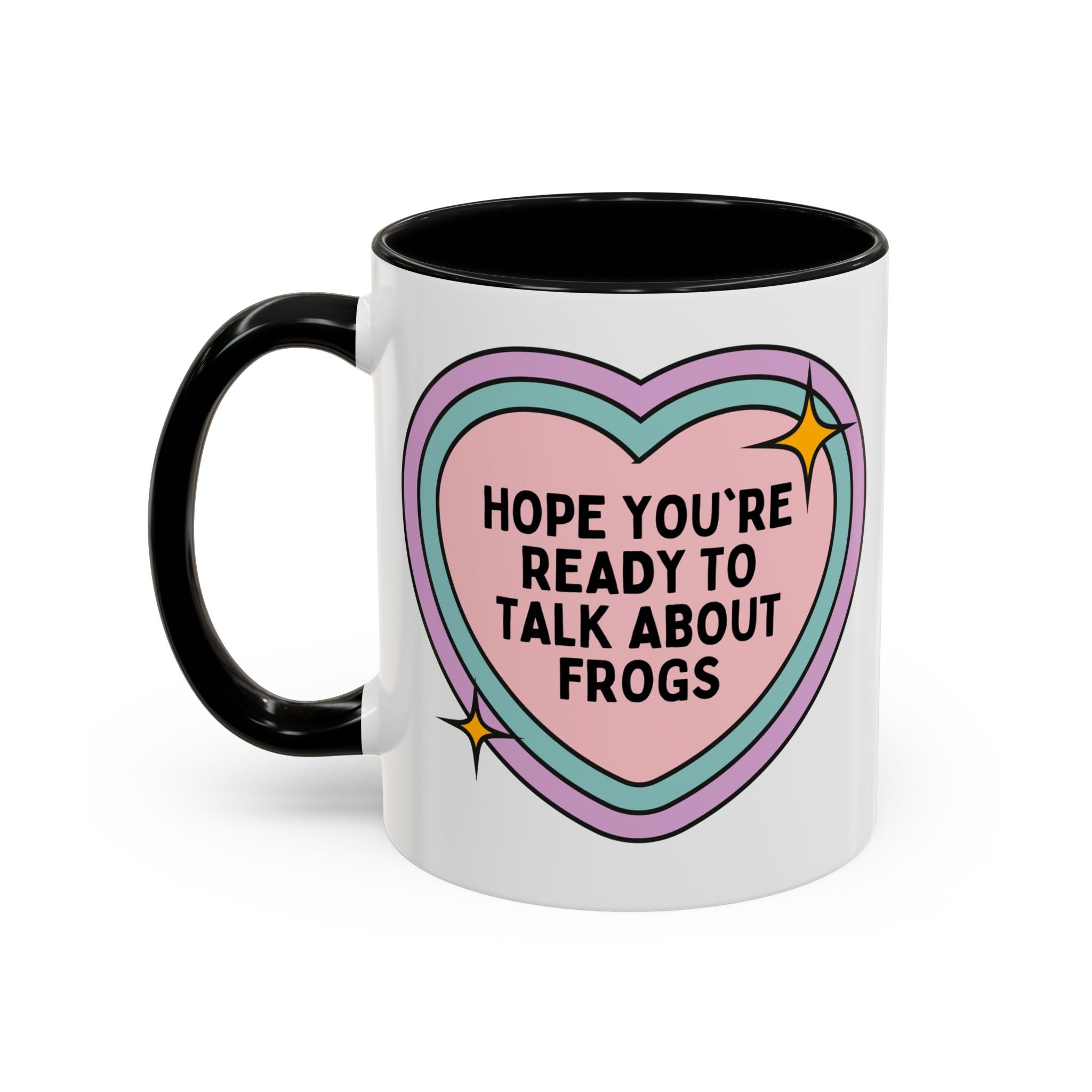 Hope You're Ready to Talk About Frogs Coffee Mug: Cute Frog Lover Tee Gift for Herpetologist, Frog Biologist, Gift for Friend Who Loves Amphibians, Silly Zoology Professor Mug - Opal and June